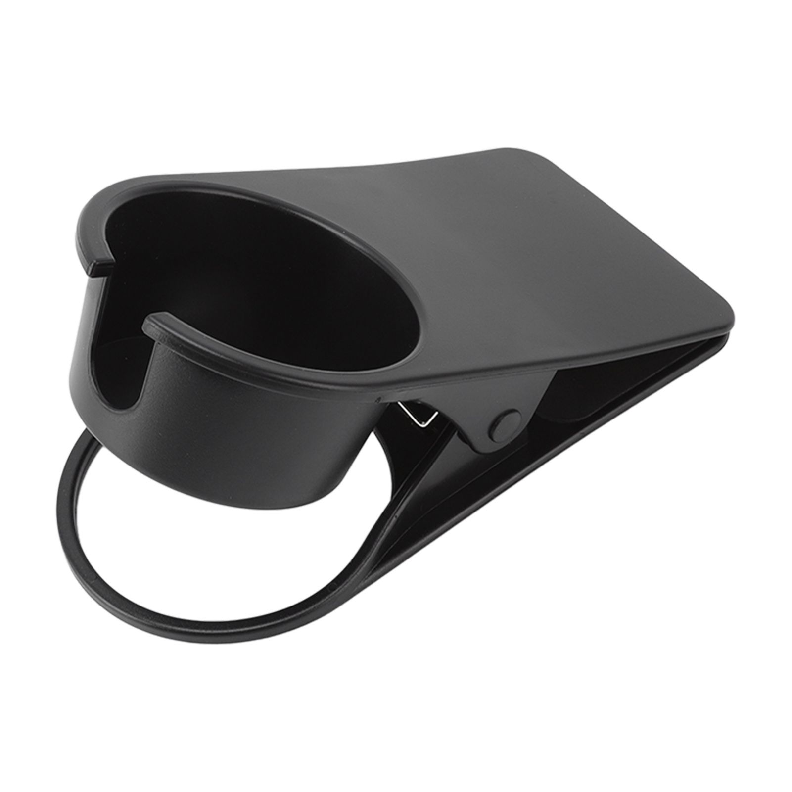 Cup Holder Clip Desk Side Glass Mug Bottle Clamp Stand Plastic for Home Office Storage Black - Image 3