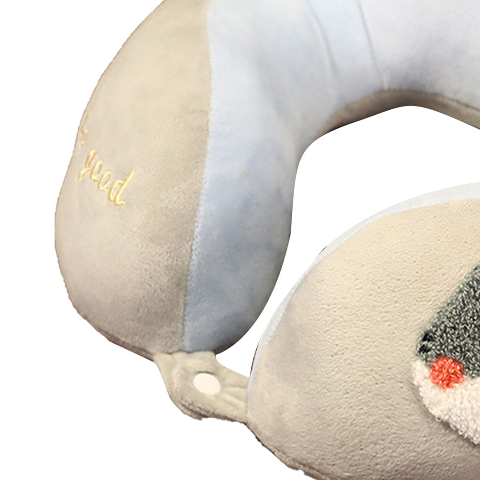 Neck Pillow Cute Animal High Resiliency U Shaped Headrest Airplane Pillow for Travel Office Cat About 30x30cm/11.8x11.8in - Image 4