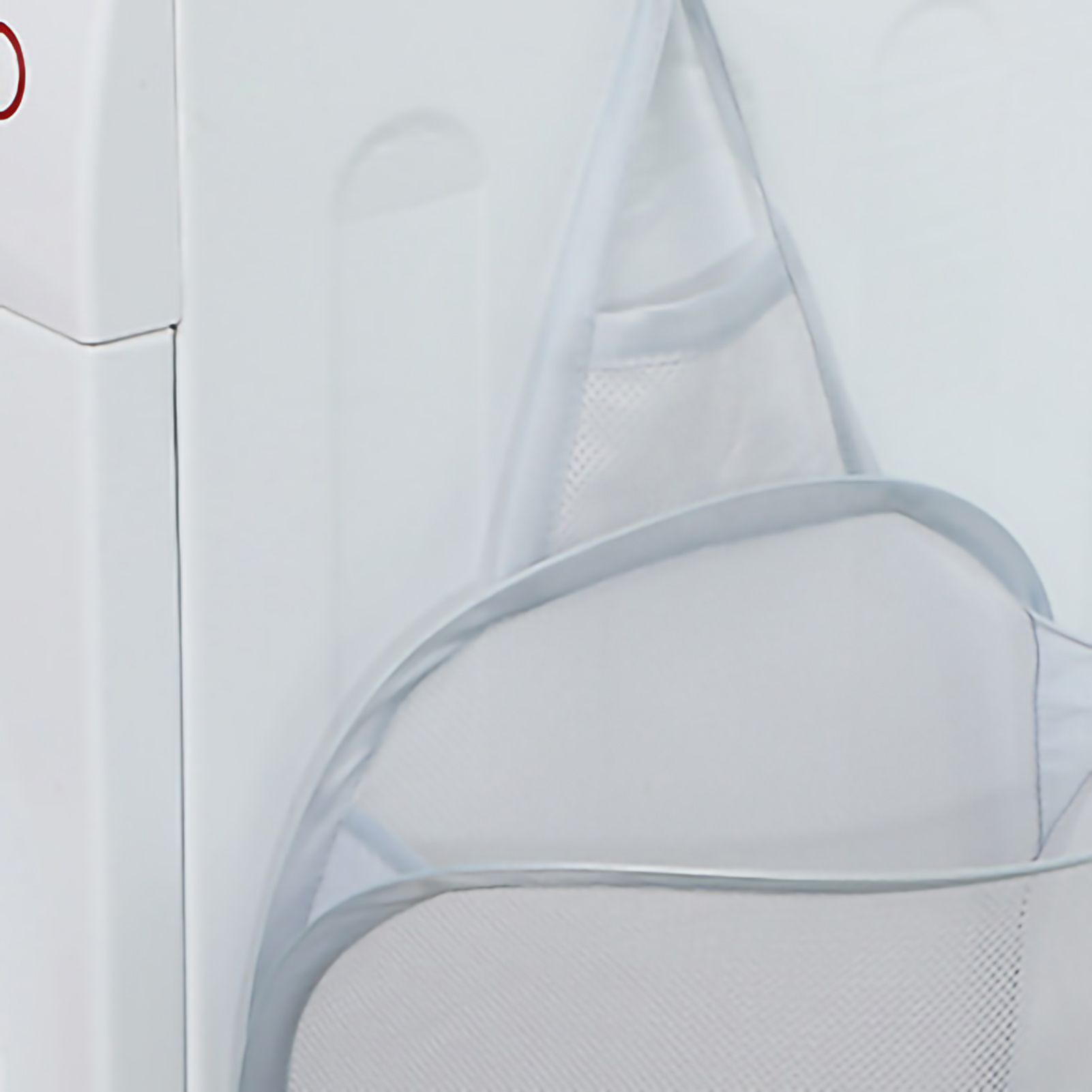 Collapsible Laundry Bag Foldable Laundry Hamper Large Laundry Basket Mesh Wall Mounted for Bathroom with Hook Grey Mesh - Image 5
