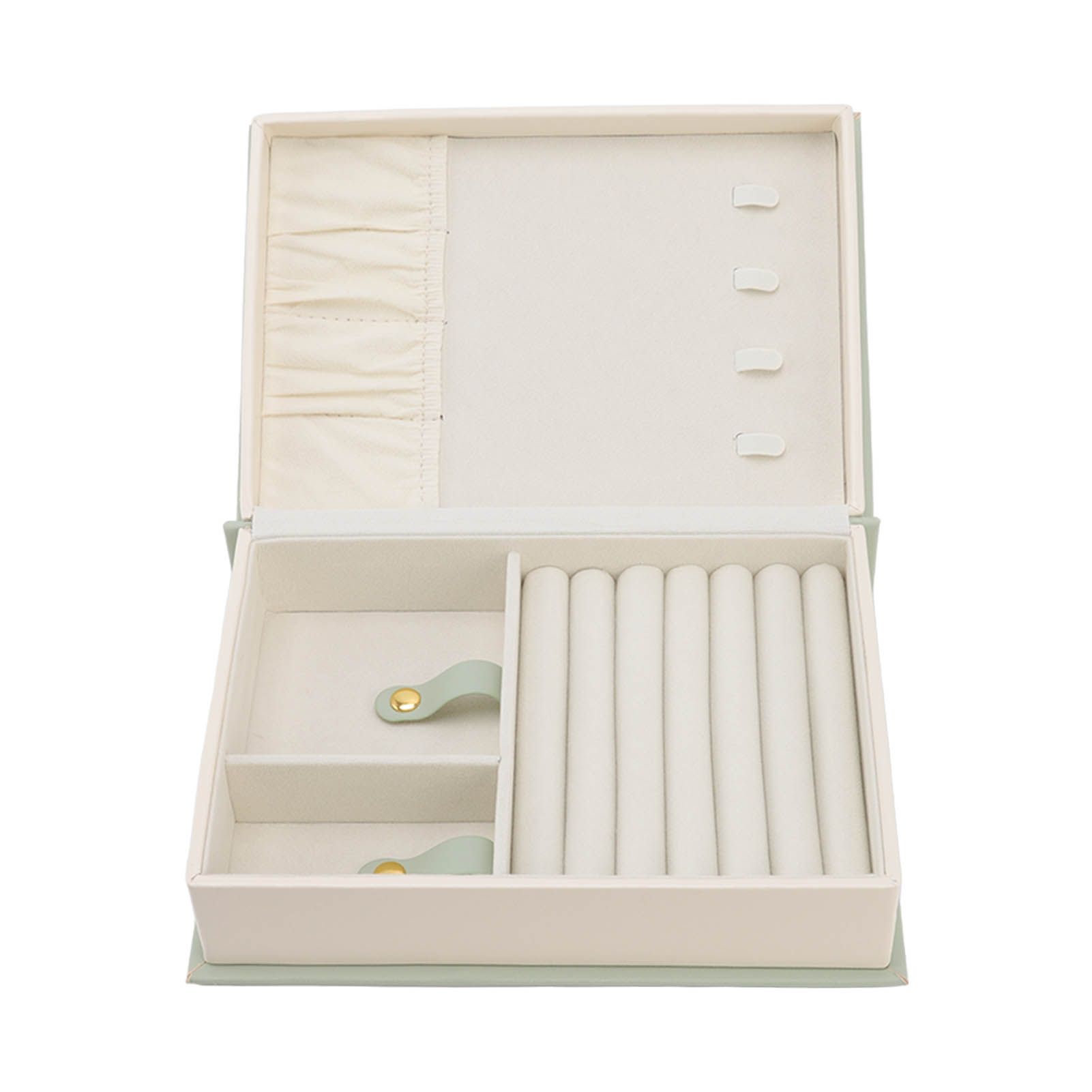 Jewellery Box Leather Jewelry Storage Case Large Capacity Portable for Earring Necklace - Image 1