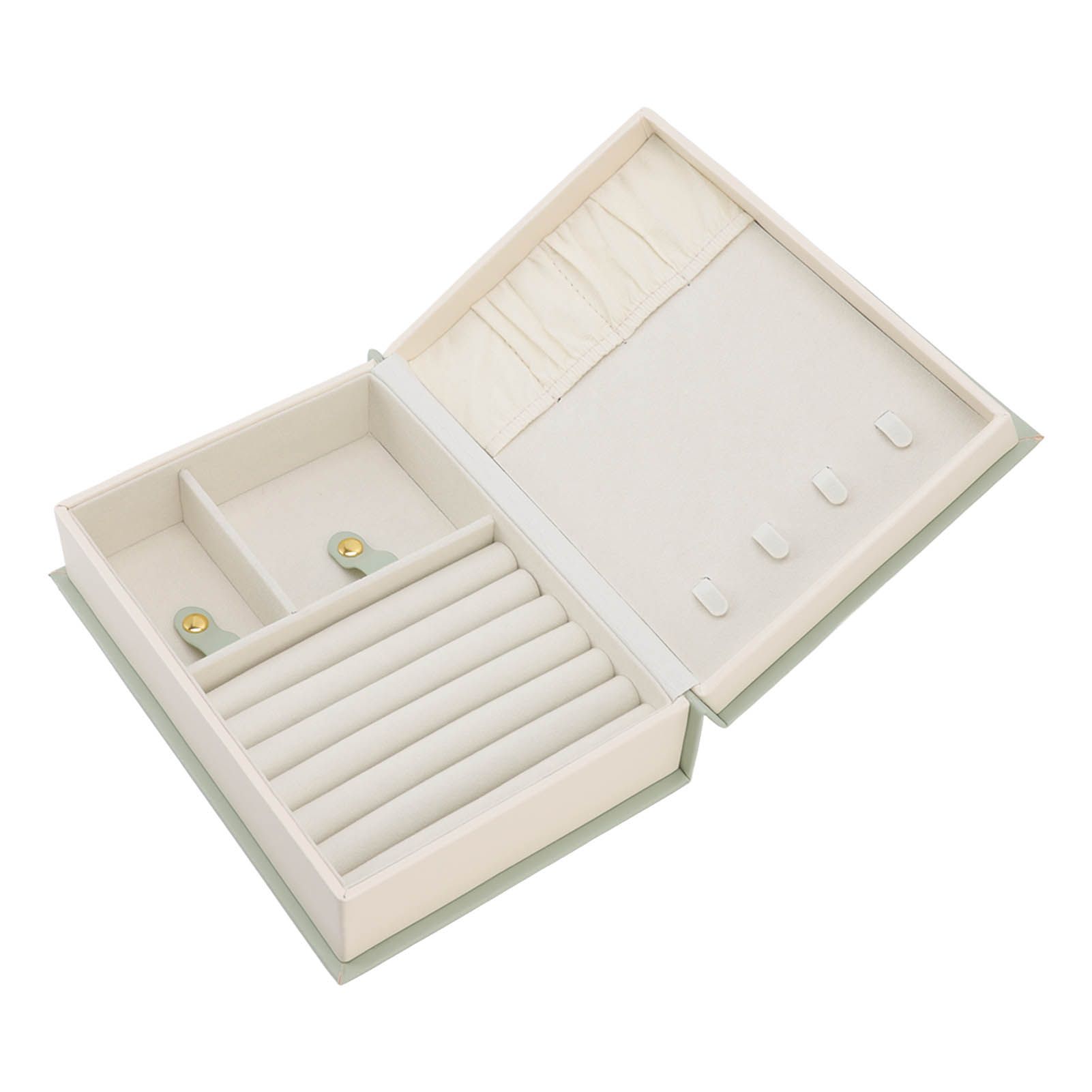 Jewellery Box Leather Jewelry Storage Case Large Capacity Portable for Earring Necklace - Image 2