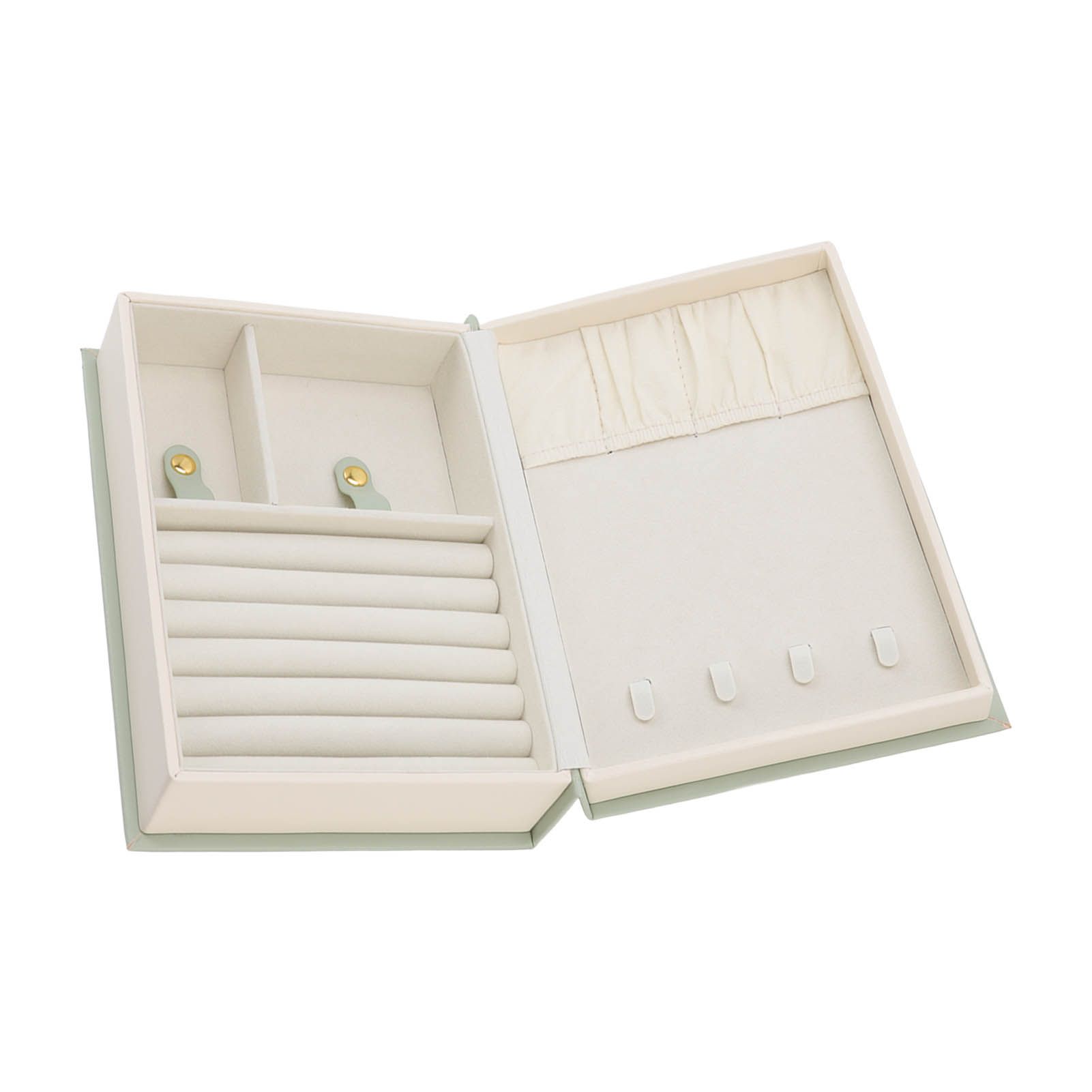 Jewellery Box Leather Jewelry Storage Case Large Capacity Portable for Earring Necklace - Image 7