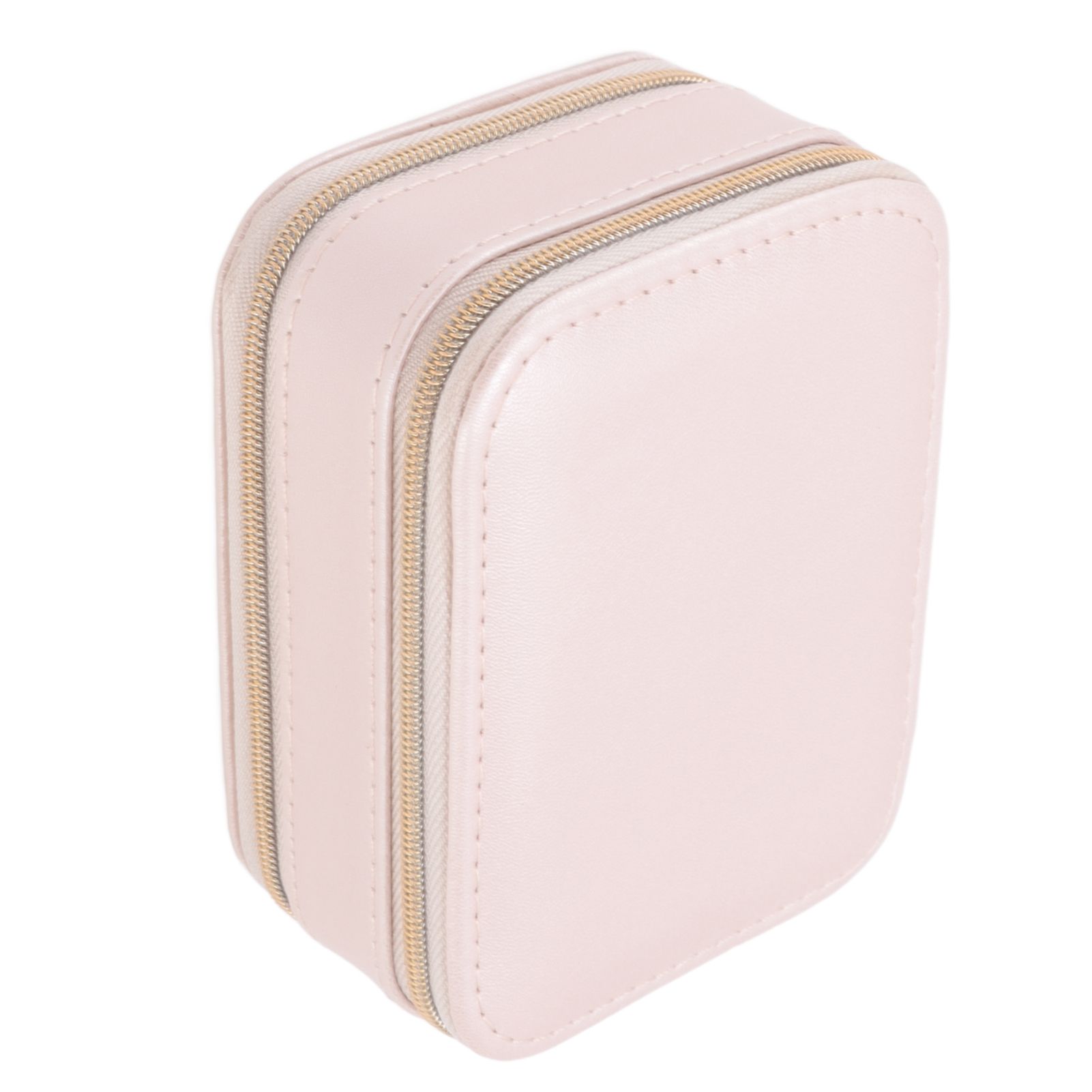 Jewelry Case Double Layer Portable Pink Necklace Hook Design Convenient Handle Travel Jewelry Box - Image 7