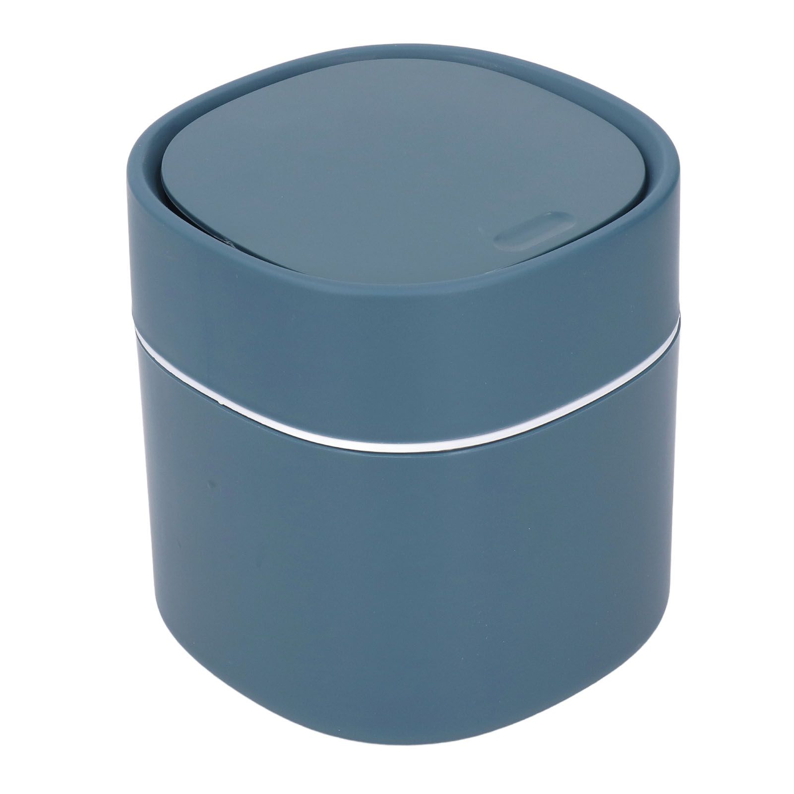 Mini Desktop Trash Can Debris Storage Cleaning Can with Lid for Coffee Table Dressing Table Desktop Countertop Blue - Image 3