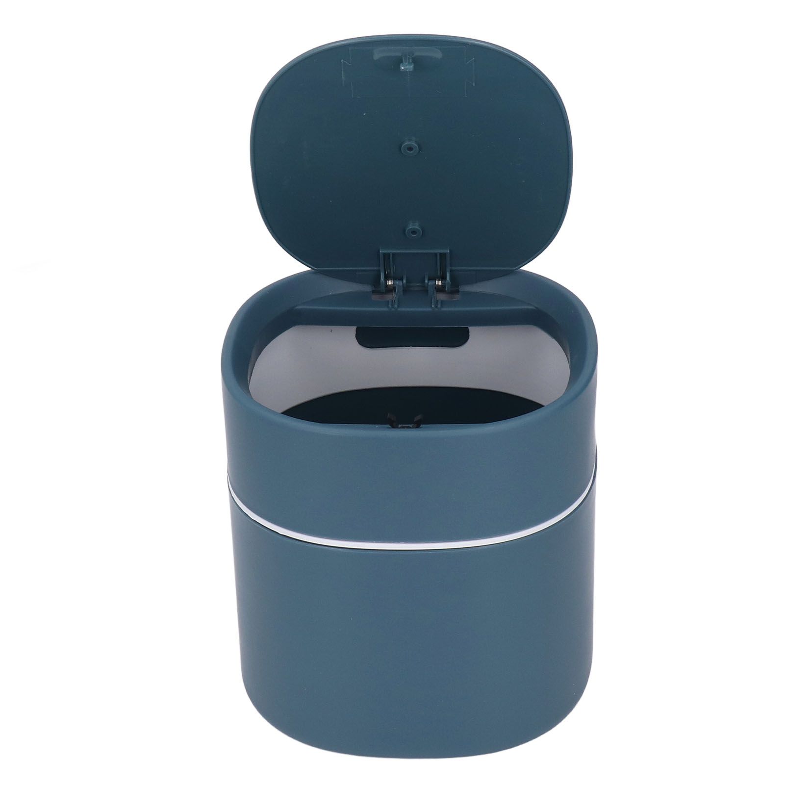 Mini Desktop Trash Can Debris Storage Cleaning Can with Lid for Coffee Table Dressing Table Desktop Countertop Blue - Image 6