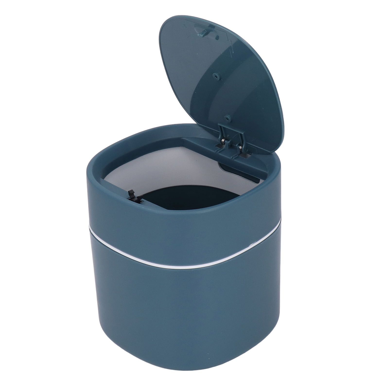 Mini Desktop Trash Can Debris Storage Cleaning Can with Lid for Coffee Table Dressing Table Desktop Countertop Blue - Image 8