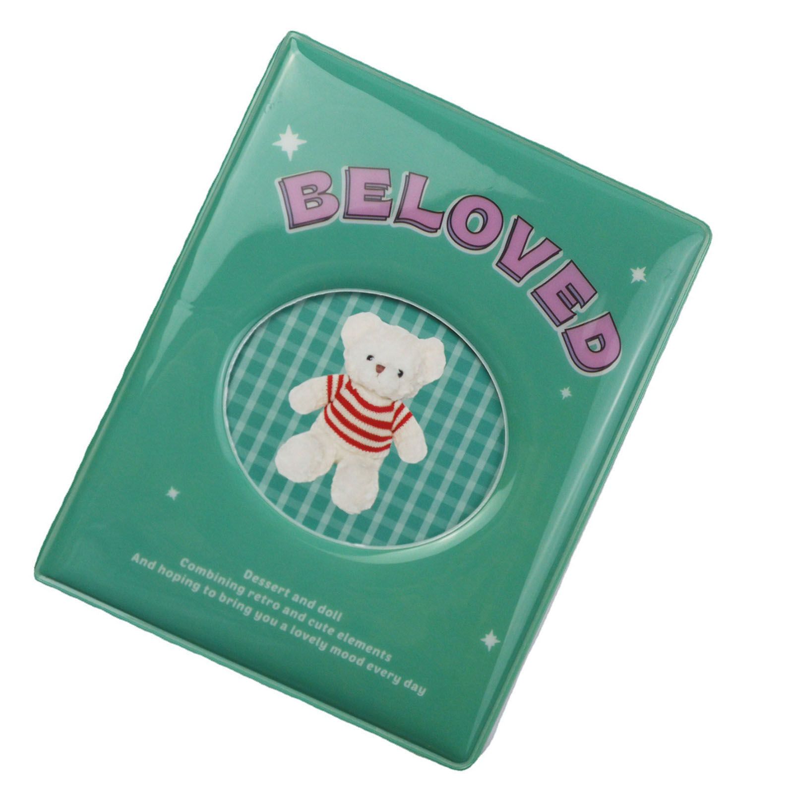 Album PVC Large Capacity Photo Book Pocket Holder Present for Wedding Party Family Green - Image 2