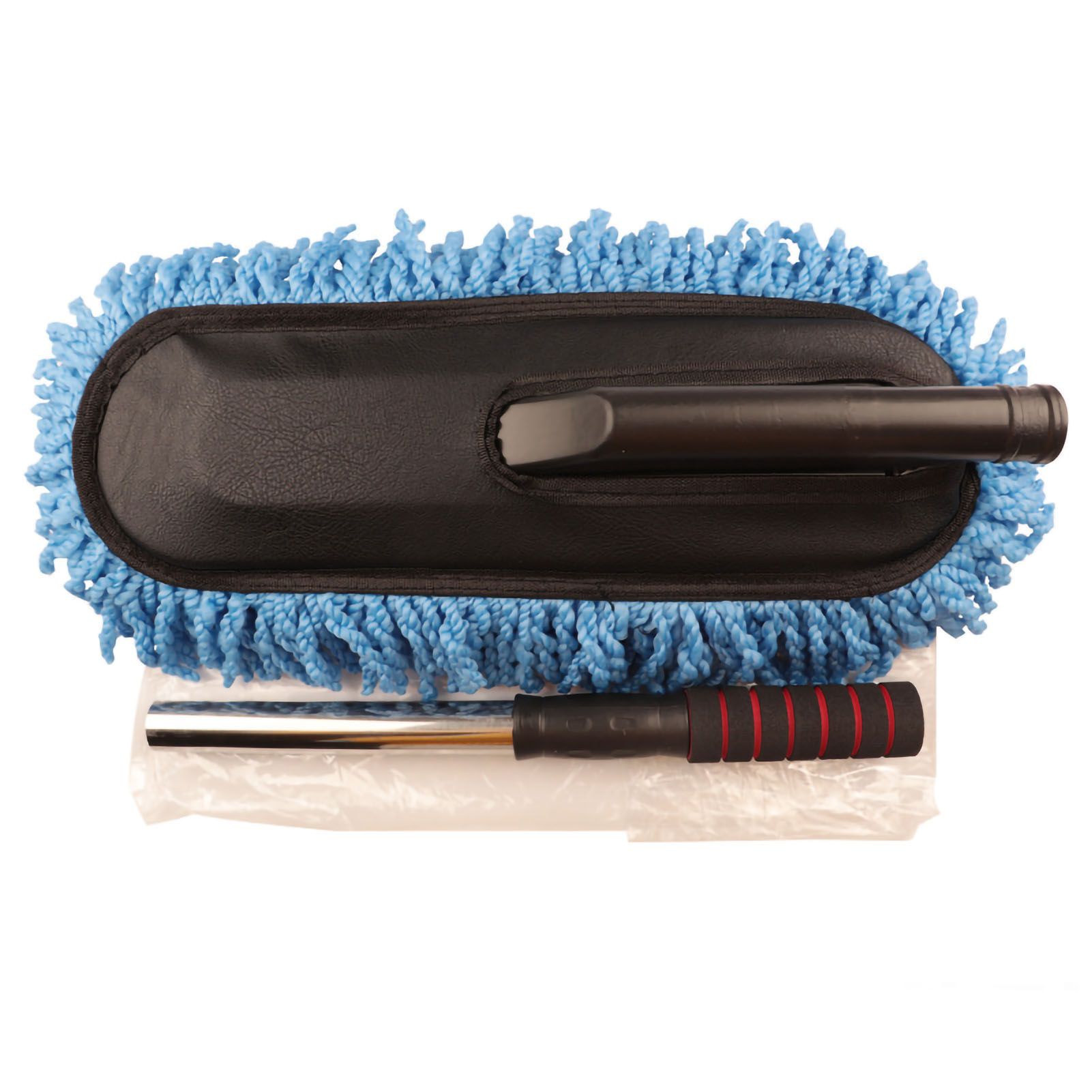 Car Wash Brush Microfiber Soft Scratch Free Multipurpose Cleaning Mop Duster for Car Maintenance Blue, Retractable - Image 1