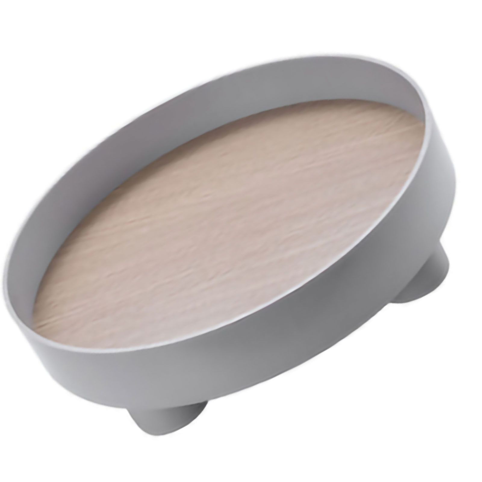 Round Plastic Serving Tray Cosmetic Storage Table Desk Organizer Container for Snack Food Ornaments Vanity Default Grey - Image 4