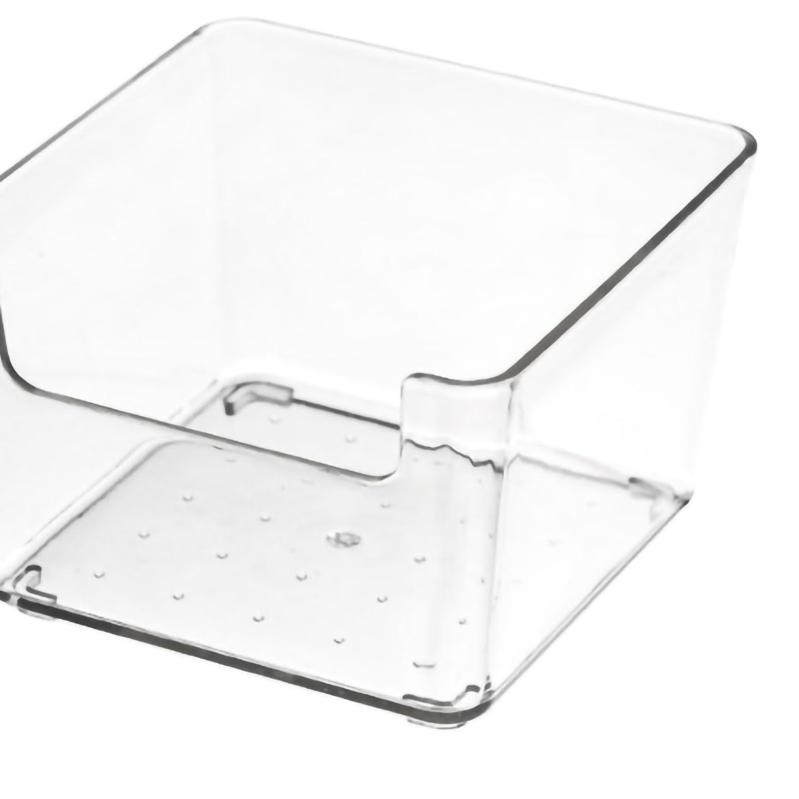 Drawer Storage Trays Durable Transparent Plastic Drawer Storage Divid Box for Kitchen Small Square Box - Image 1
