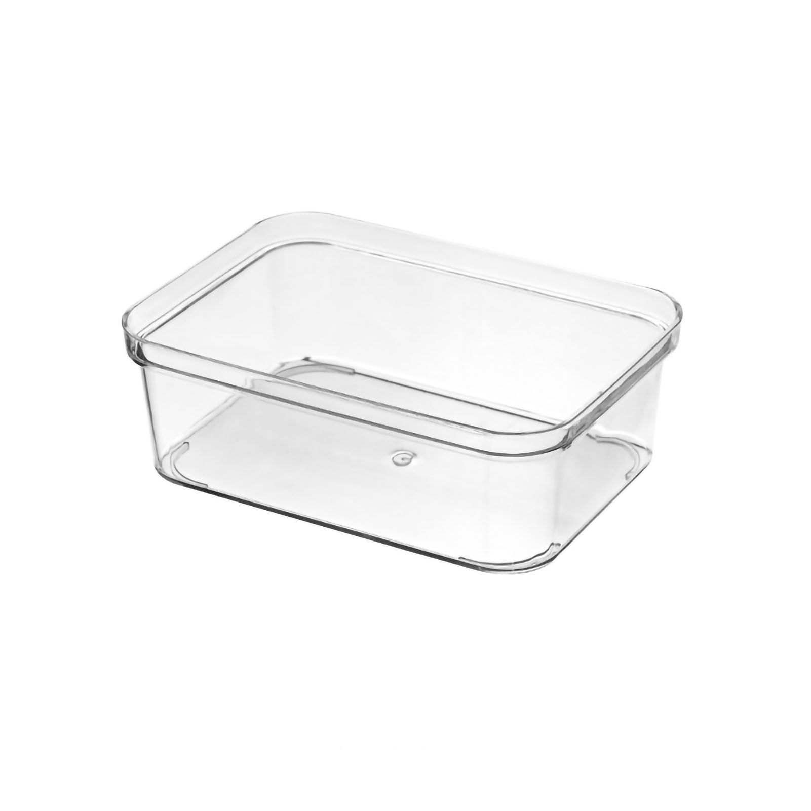 Drawer Storage Trays Durable Transparent Plastic Drawer Storage Divid Box for Kitchen Medium Square Box - Image 1