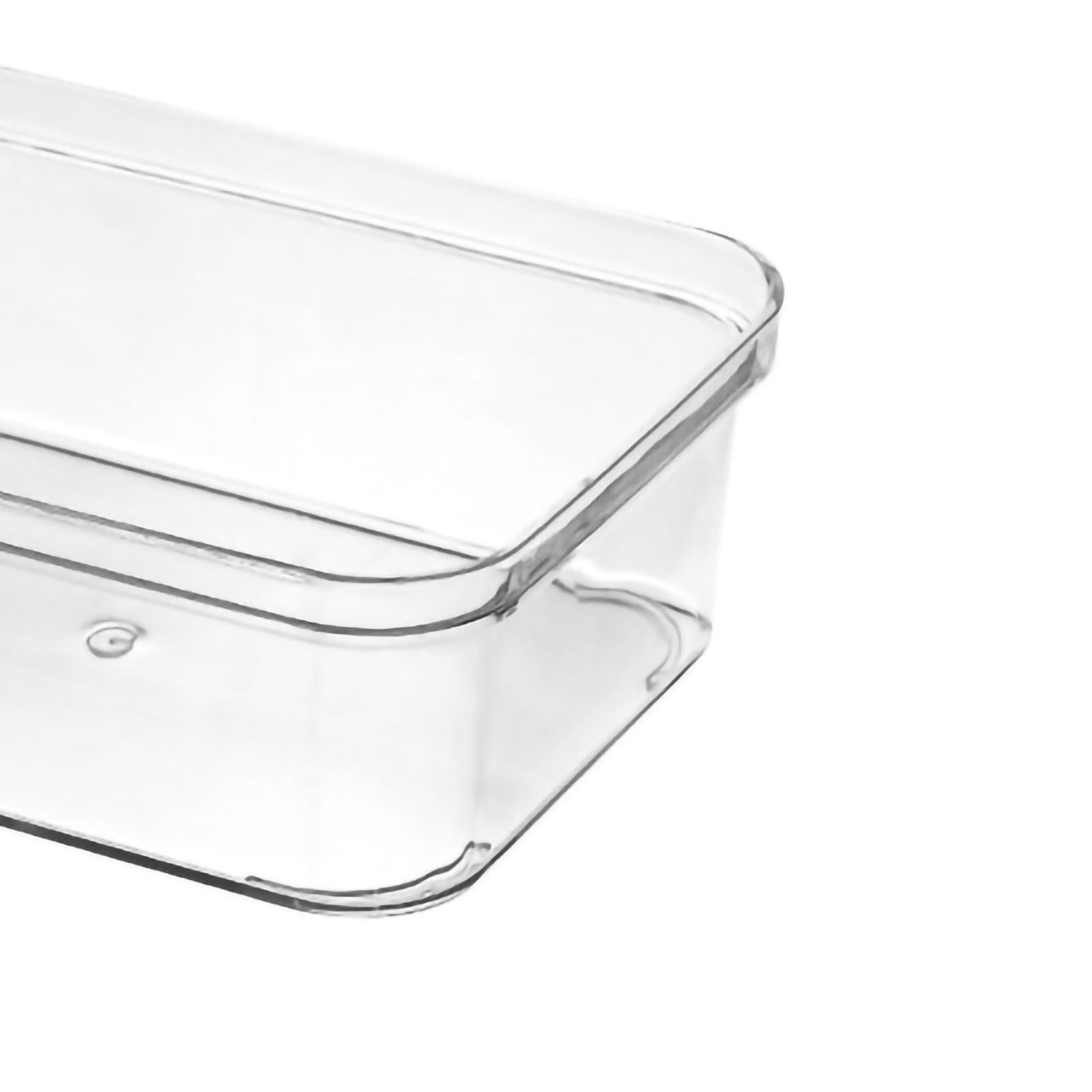 Drawer Storage Trays Durable Transparent Plastic Drawer Storage Divid Box for Kitchen Medium Square Box - Image 3