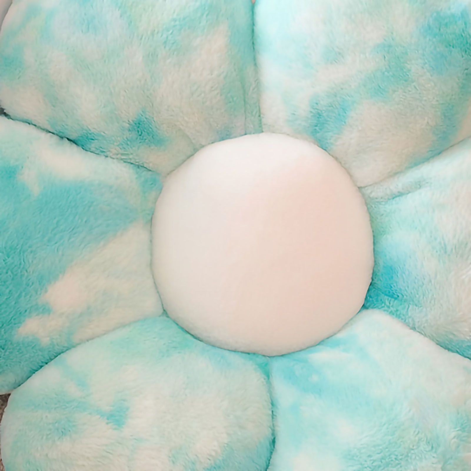 Flower Plush Pillow Soft Comfortable Colorful Flower Cushion Plush Pillow Home Sofa Flower Pillow Birthday Gift Blue 50cm 0.45Kg - Image 5