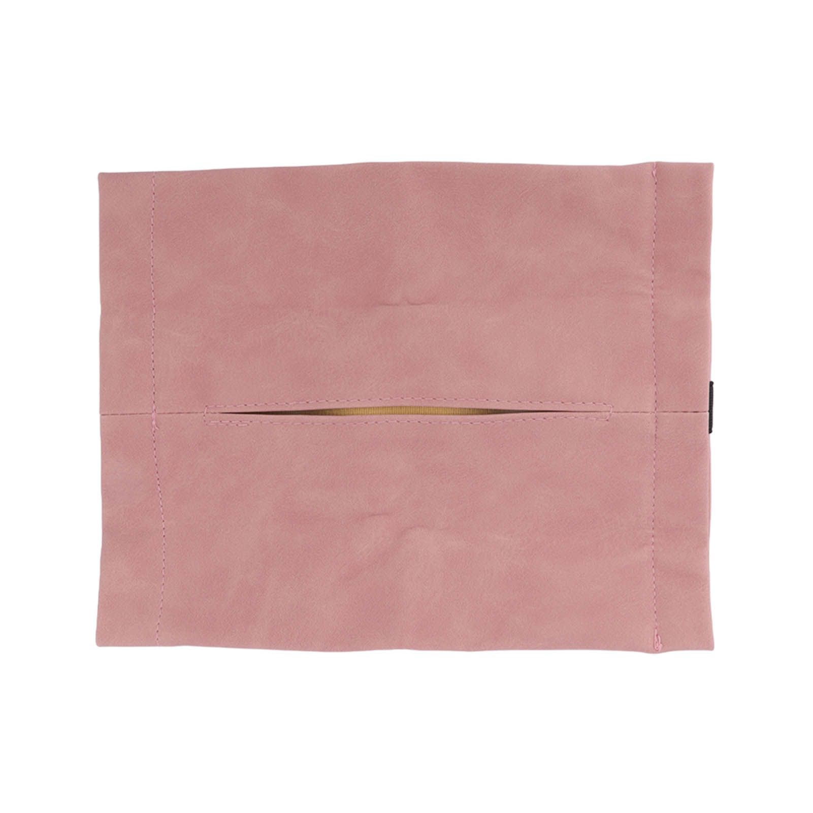 Car Tissue Holder Soft Wearable Odorless Plush Wipes Case Car Napkin Dispenser for Visor Backseat Pink - Image 1