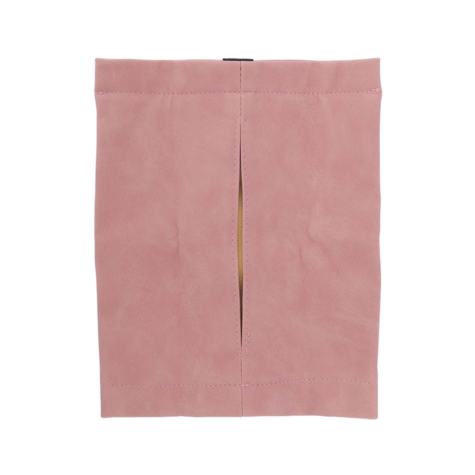 Car Tissue Holder Soft Wearable Odorless Plush Wipes Case Car Napkin Dispenser for Visor Backseat Pink - Image 2