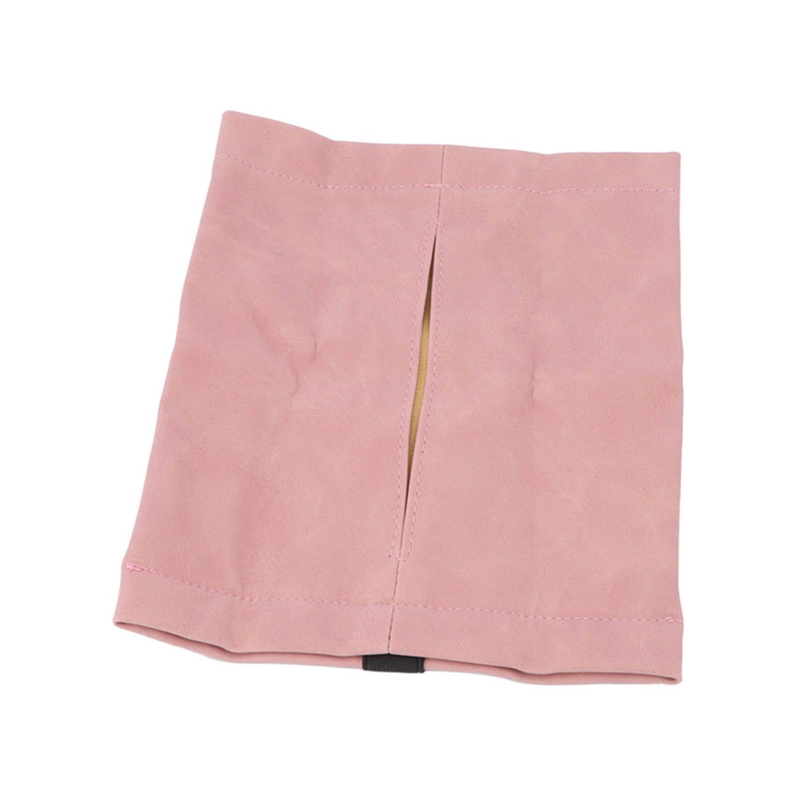 Car Tissue Holder Soft Wearable Odorless Plush Wipes Case Car Napkin Dispenser for Visor Backseat Pink - Image 6