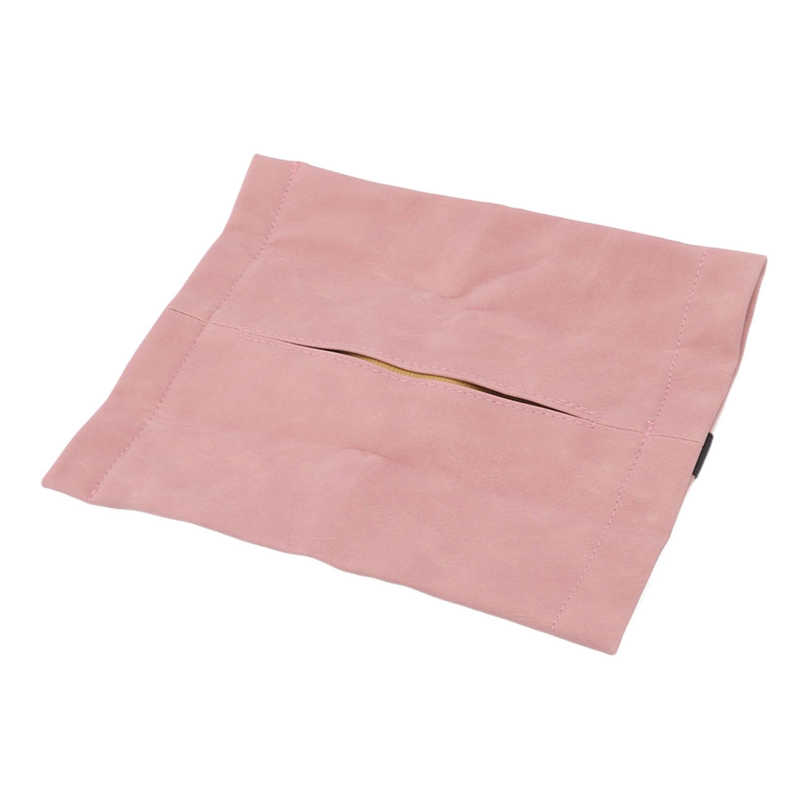 Car Tissue Holder Soft Wearable Odorless Plush Wipes Case Car Napkin Dispenser for Visor Backseat Pink - Image 7