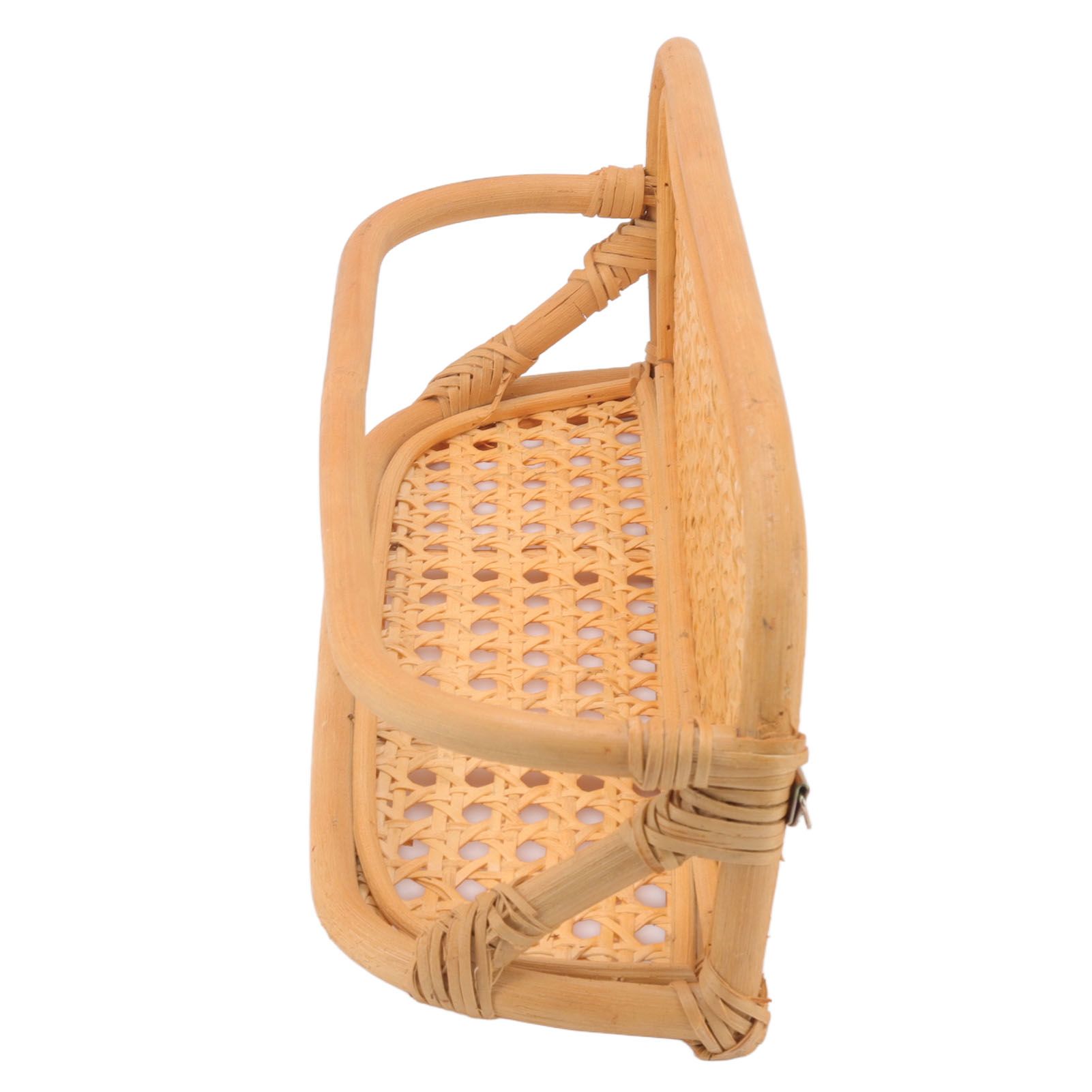 Rattan Wall Shelf Hand Crafted Durable Natural Rattan Hanging Rack Wall Storage Shelf for Bathroom Kitchen Living Room - Image 4