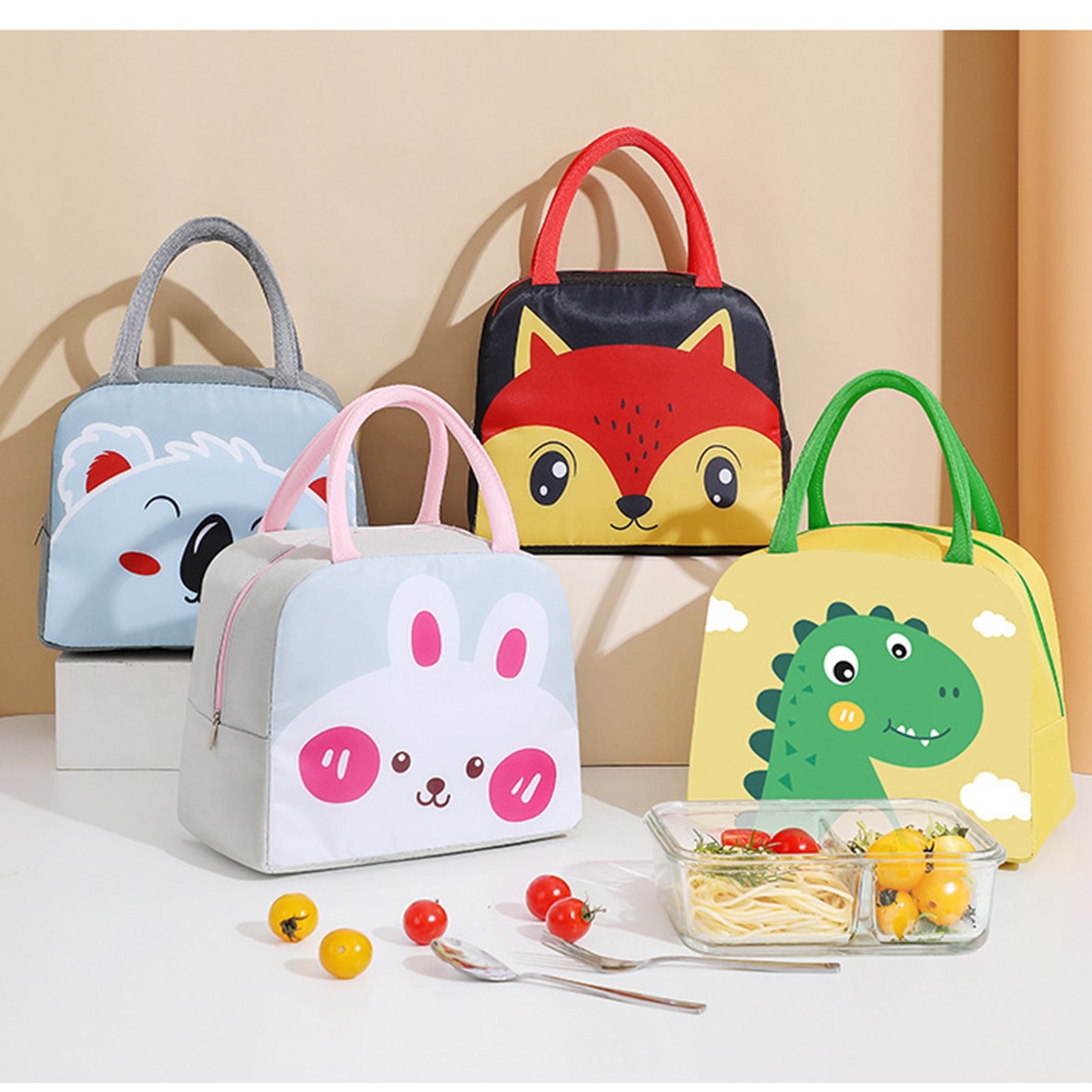 Thermal Bag Cartoon Large Capacity Heat Preservation Cute Lunch Bag for Children Bunny - Image 5