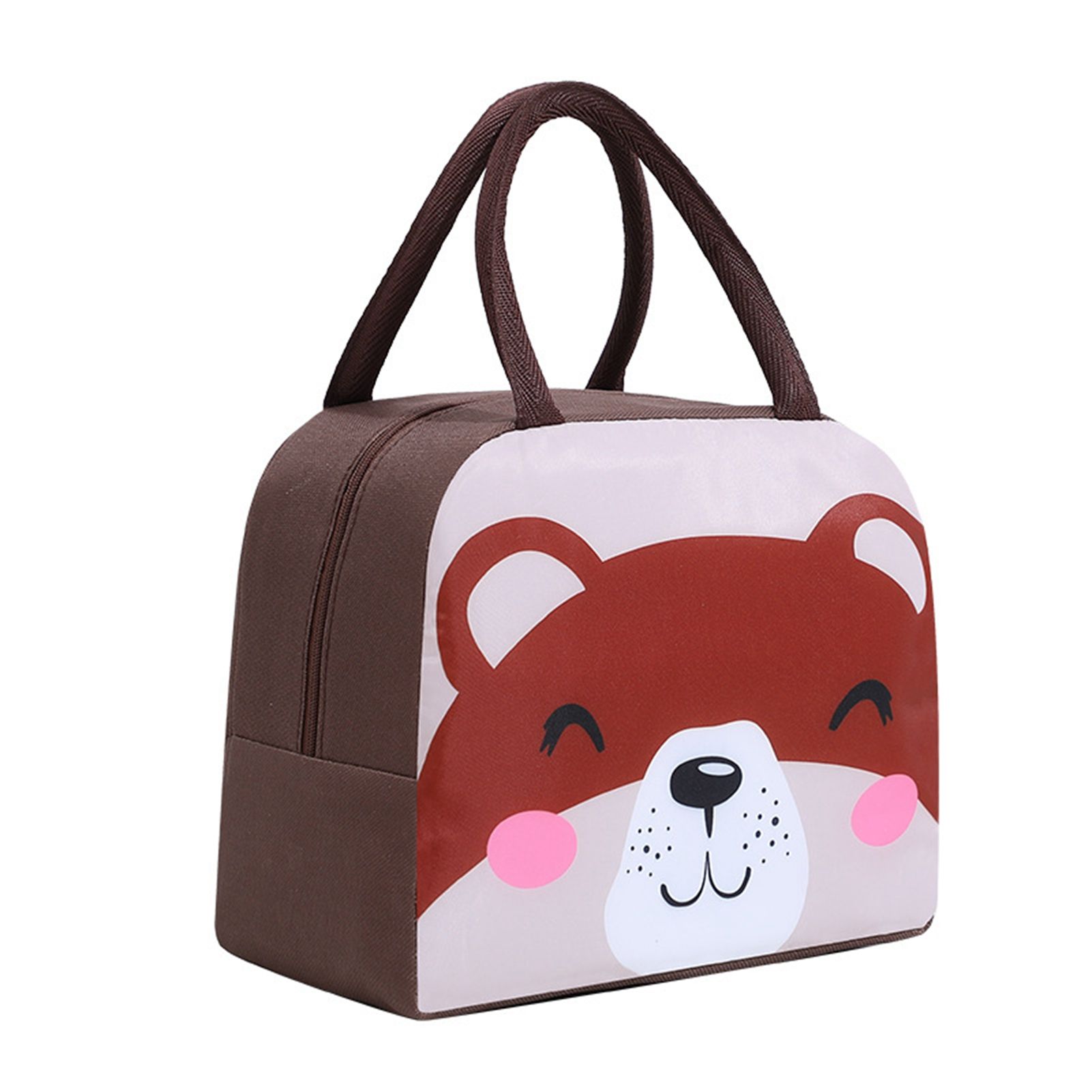 Thermal Bag Cartoon Large Capacity Heat Preservation Cute Lunch Bag for Children Brown Bear - Image 1