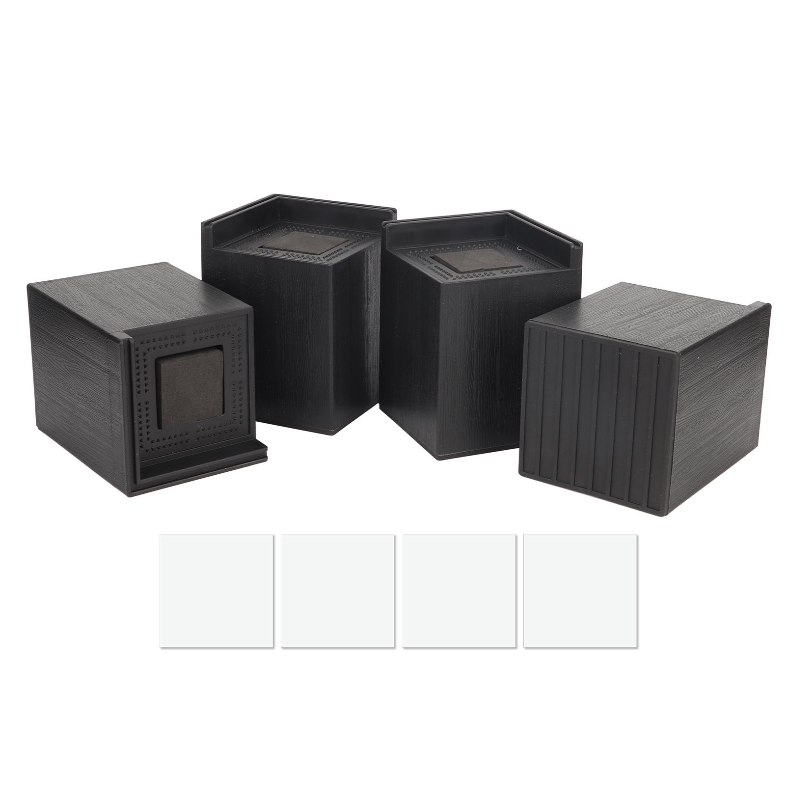 4PCS Sofa Risers Square 4in Porose Bed Lifts Furniture Risers for Fixing Small Pointy Feet Black - Image 1