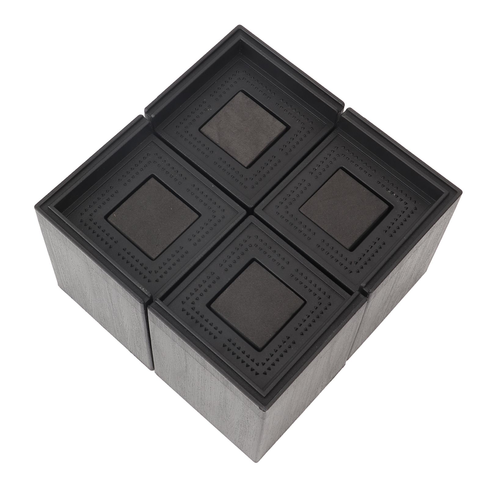 4PCS Sofa Risers Square 4in Porose Bed Lifts Furniture Risers for Fixing Small Pointy Feet Black - Image 4