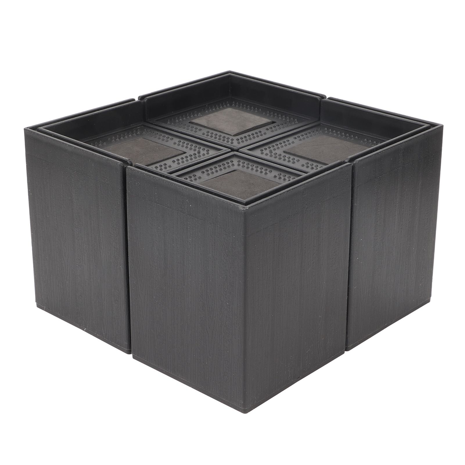 4PCS Sofa Risers Square 4in Porose Bed Lifts Furniture Risers for Fixing Small Pointy Feet Black - Image 5