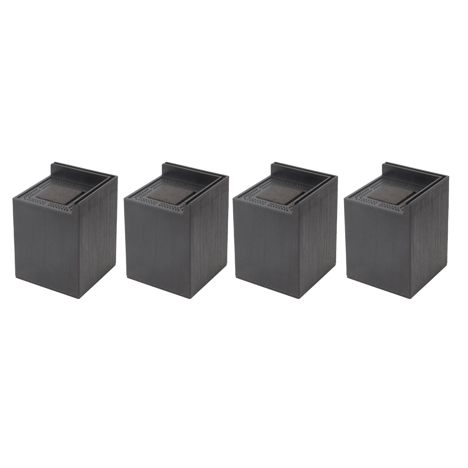 4PCS Sofa Risers Square 4in Porose Bed Lifts Furniture Risers for Fixing Small Pointy Feet Black - Image 7