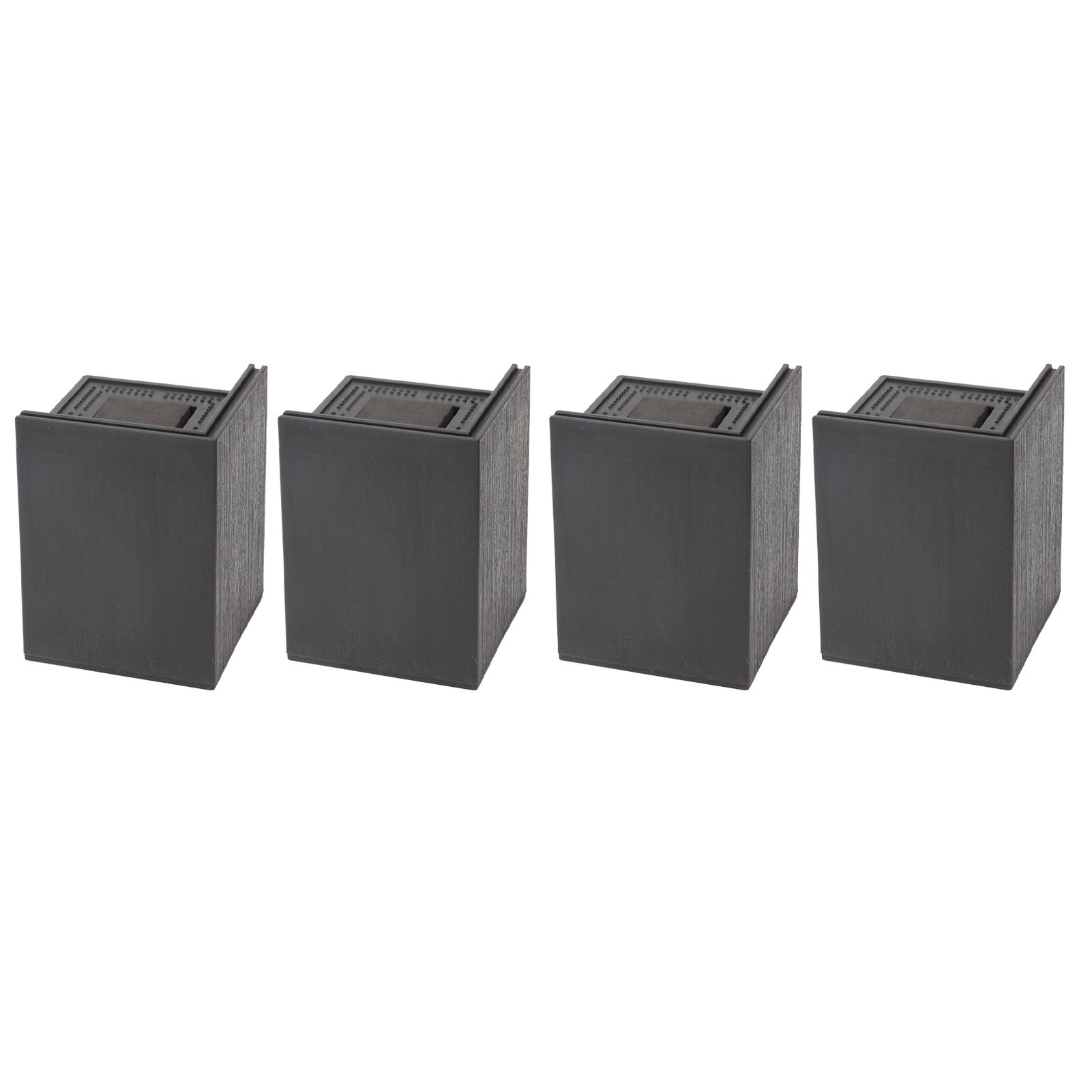 4PCS Sofa Risers Square 4in Porose Bed Lifts Furniture Risers for Fixing Small Pointy Feet Black - Image 8