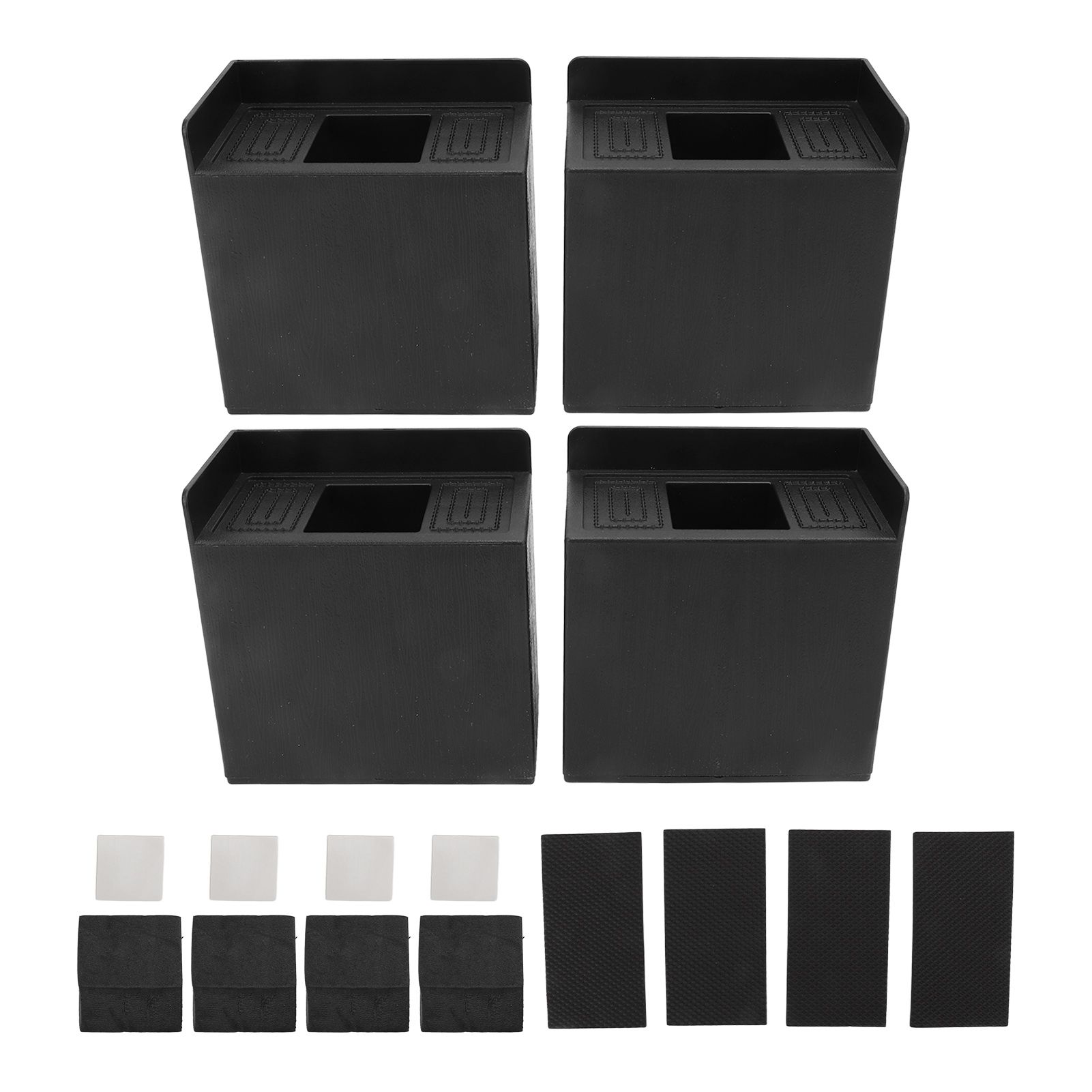 4 PCS 4in L Shaped Anti Vibration Pads Rectangular Non Slip Foot Pad Bed Risers for Washing Machine Sofa Furniture - Image 2