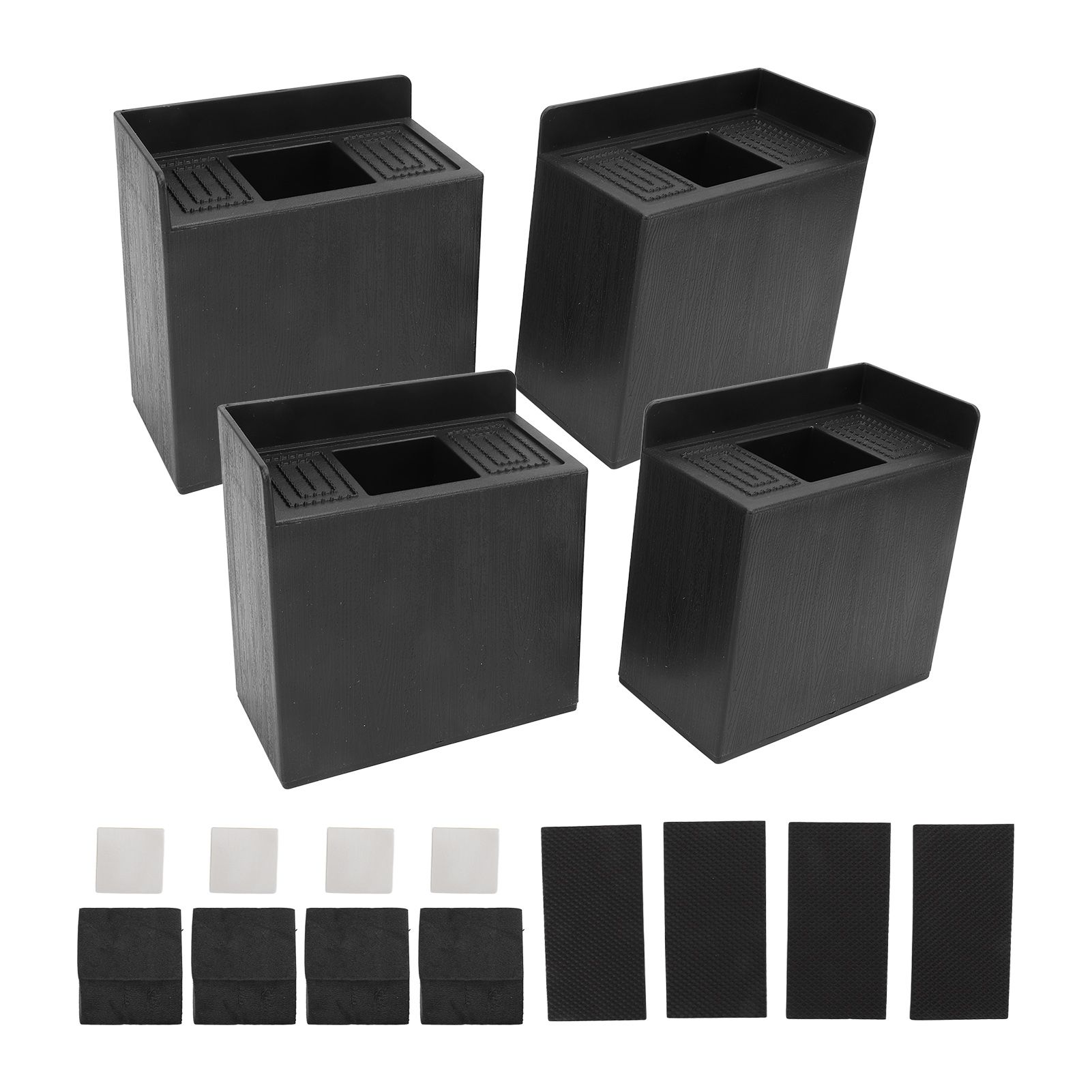 4 PCS 4in L Shaped Anti Vibration Pads Rectangular Non Slip Foot Pad Bed Risers for Washing Machine Sofa Furniture - Image 3