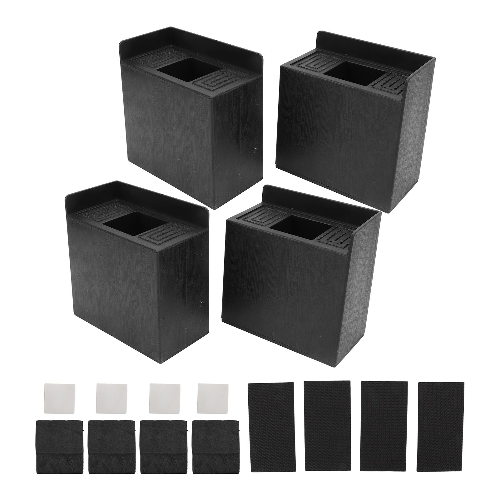 4 PCS 4in L Shaped Anti Vibration Pads Rectangular Non Slip Foot Pad Bed Risers for Washing Machine Sofa Furniture - Image 4