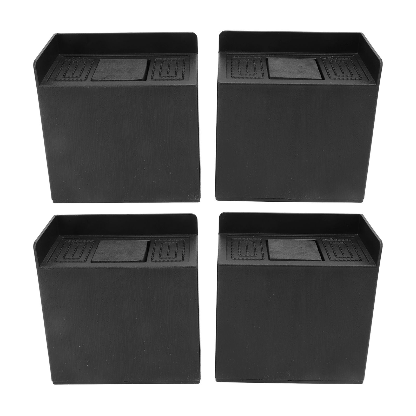 4 PCS 4in L Shaped Anti Vibration Pads Rectangular Non Slip Foot Pad Bed Risers for Washing Machine Sofa Furniture - Image 5