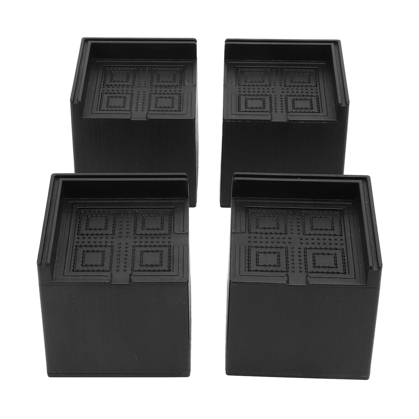 4Pcs Furniture Risers Plastic EVA Square 3in Support Up to 2200LBS for Washing Machine Bed Couch Table Sofa - Image 1