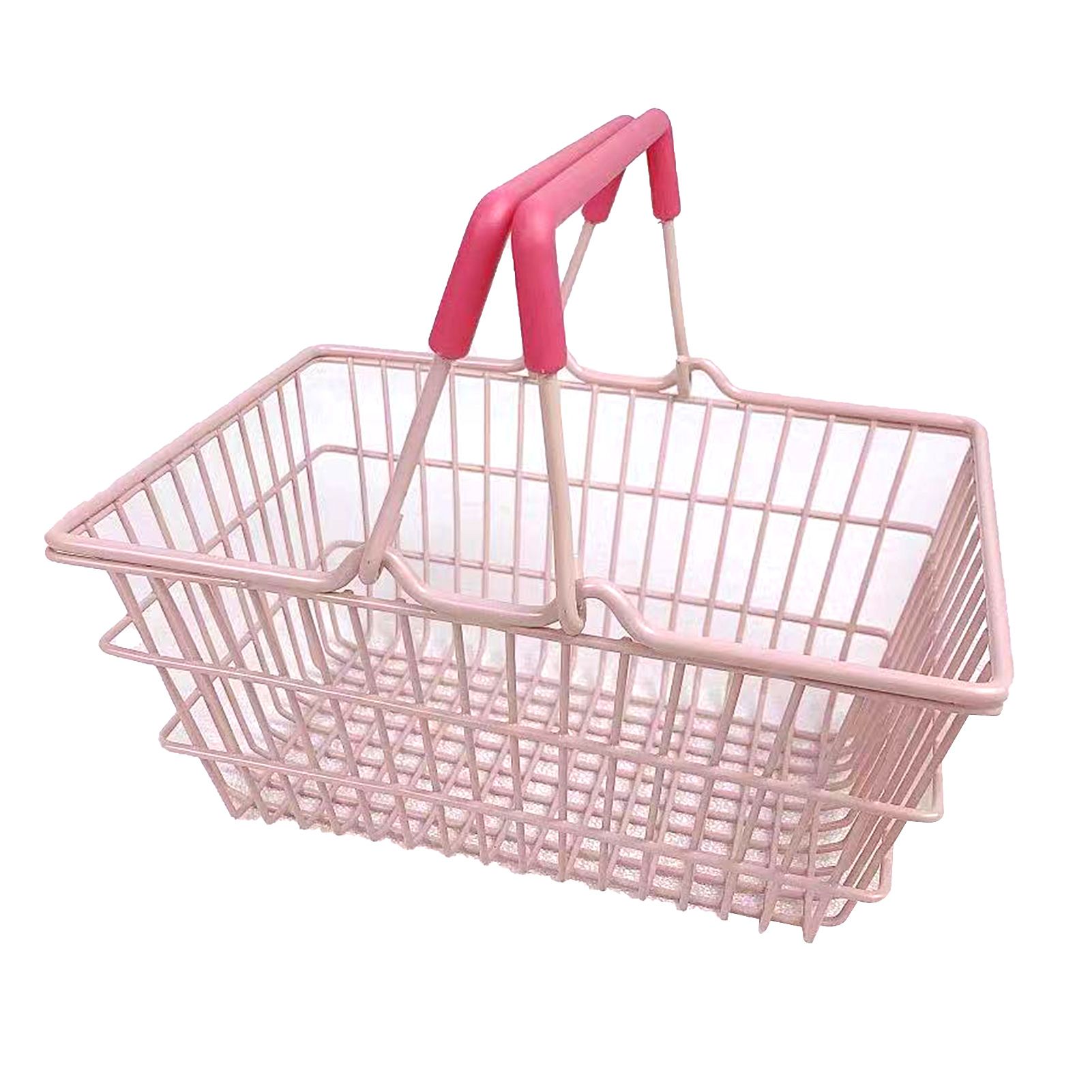 Table Storage Basket Iron Sturdy Stable Healthy Oil Paint Beautiful Portable Storage Basket for Bedroom 18x13 5x9cm - Image 1