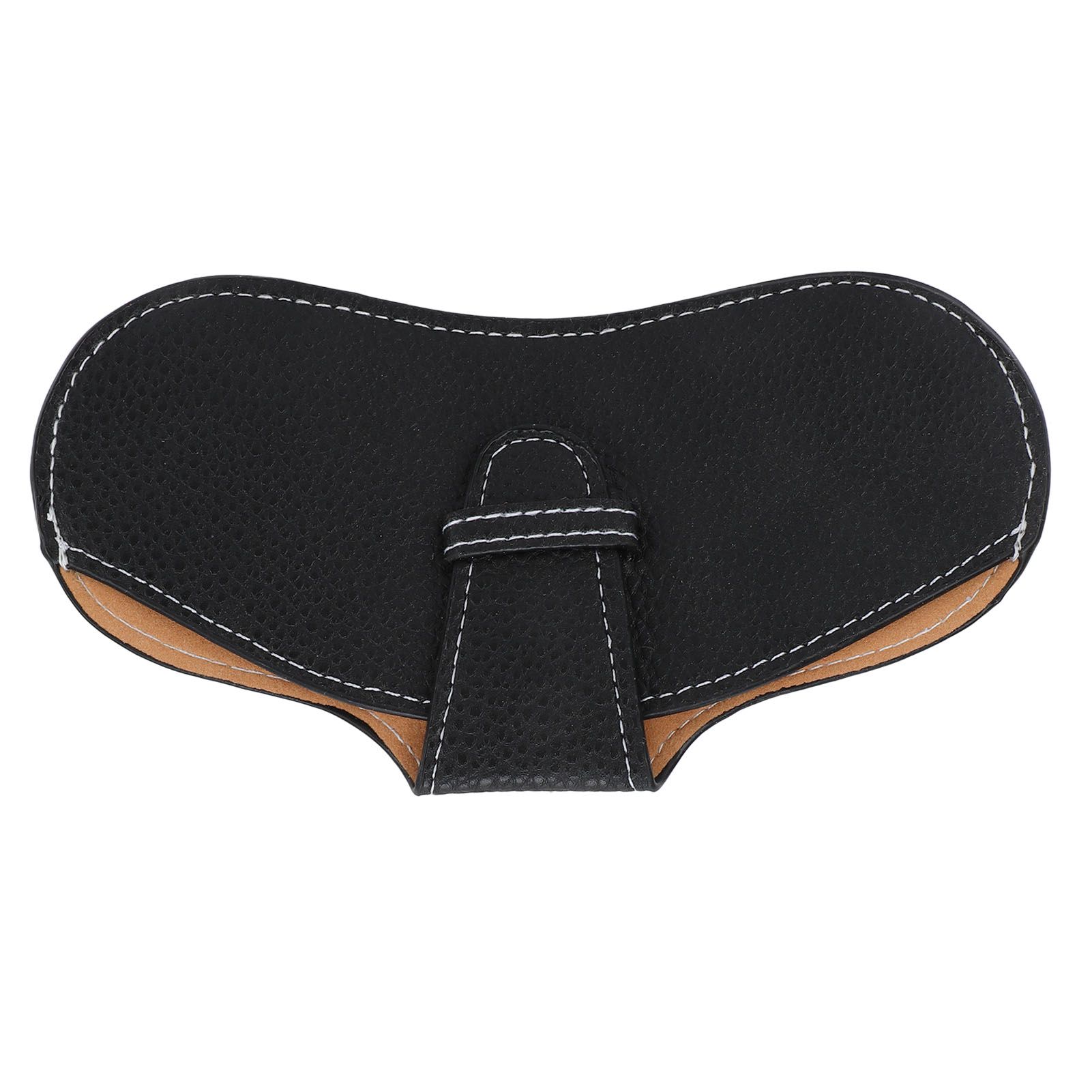 Leather Sunglasses Case Portable PU Leather Eyeglass Case Leather Wear Resistant Simple Eyeglass Case for Sunglasses Black - Image 8