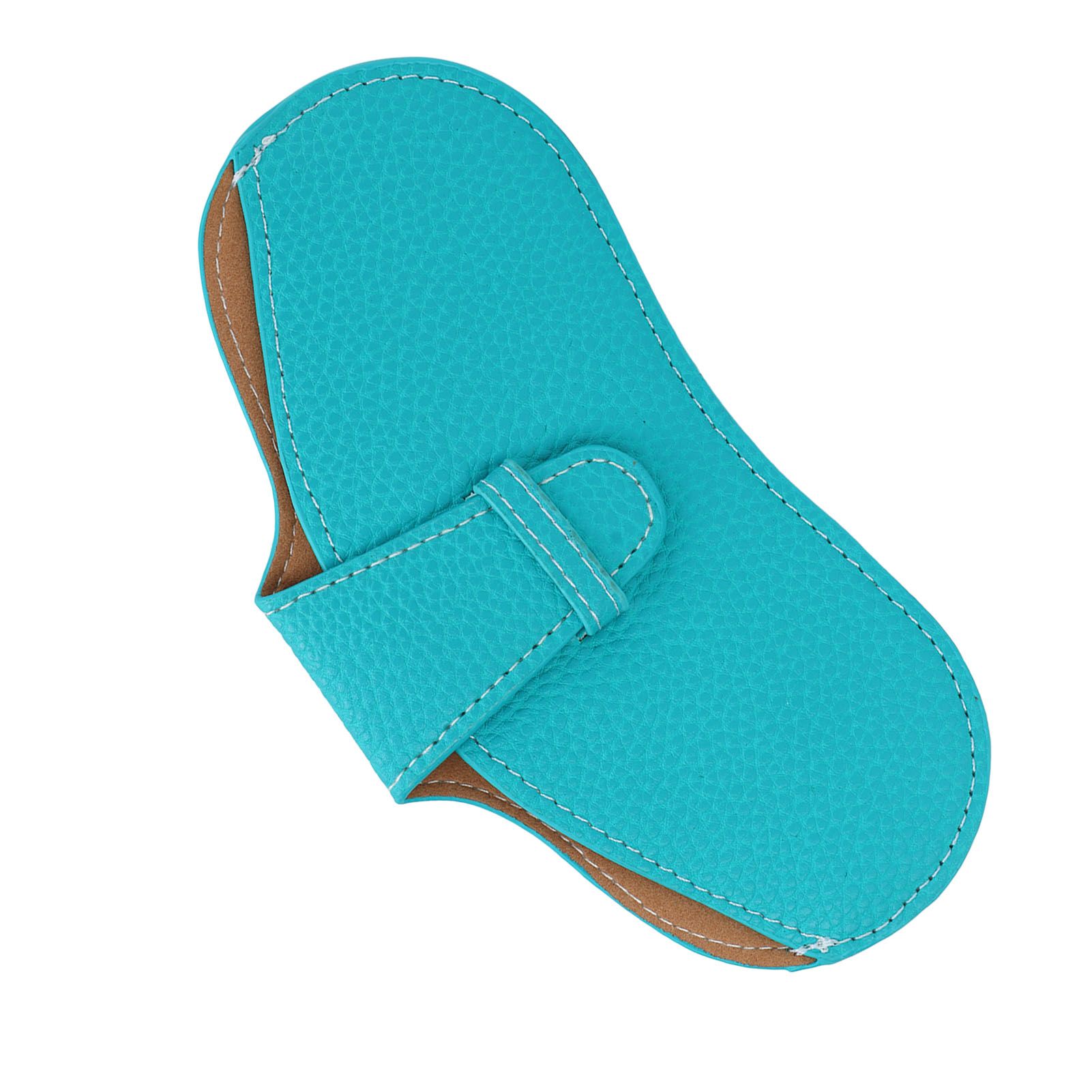 Leather Sunglasses Case Portable PU Leather Eyeglass Case Leather Wear Resistant Simple Eyeglass Case for Sunglasses Blue - Image 3