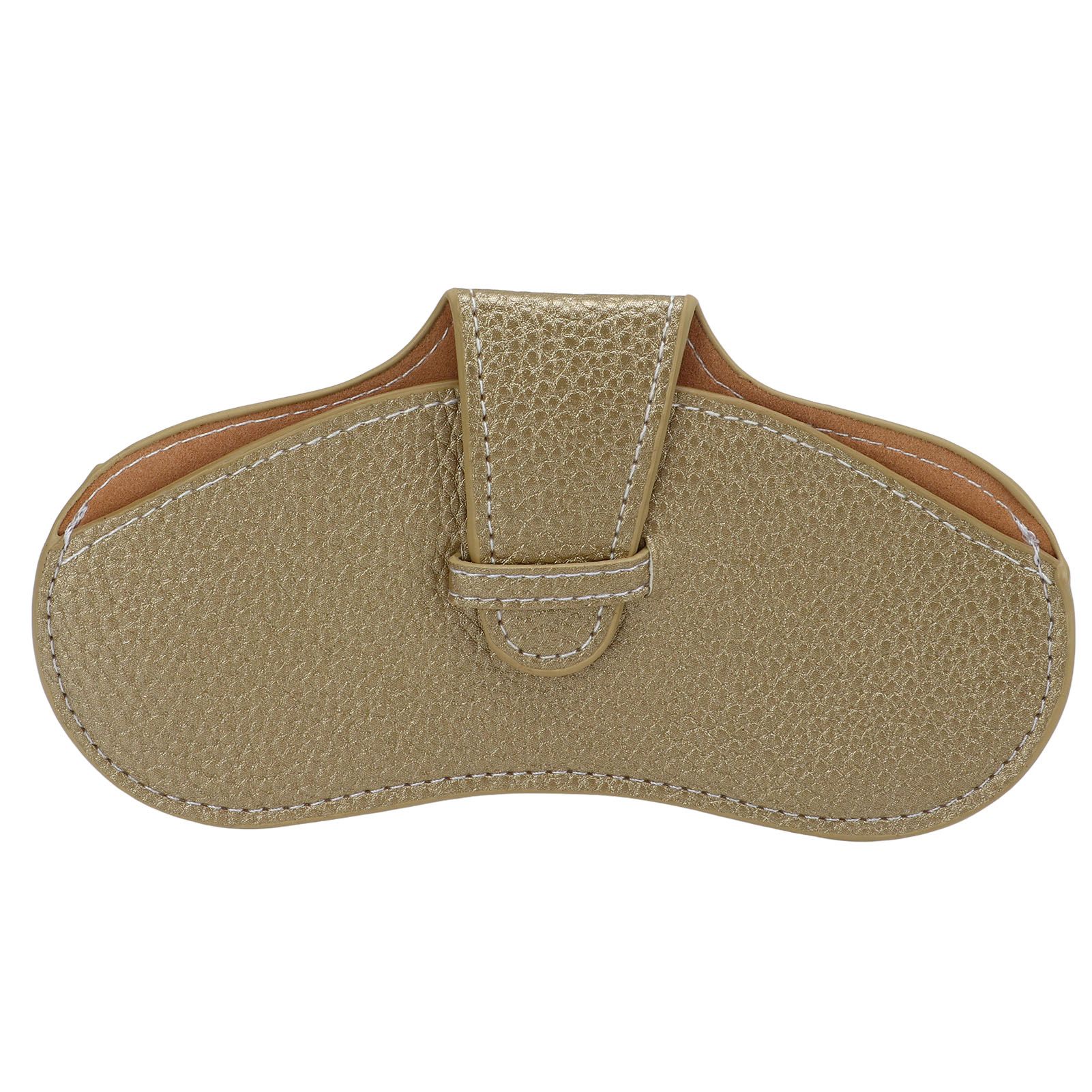 Leather Sunglasses Case Portable PU Leather Eyeglass Case Leather Wear Resistant Simple Eyeglass Case for Sunglasses Yellow - Image 1