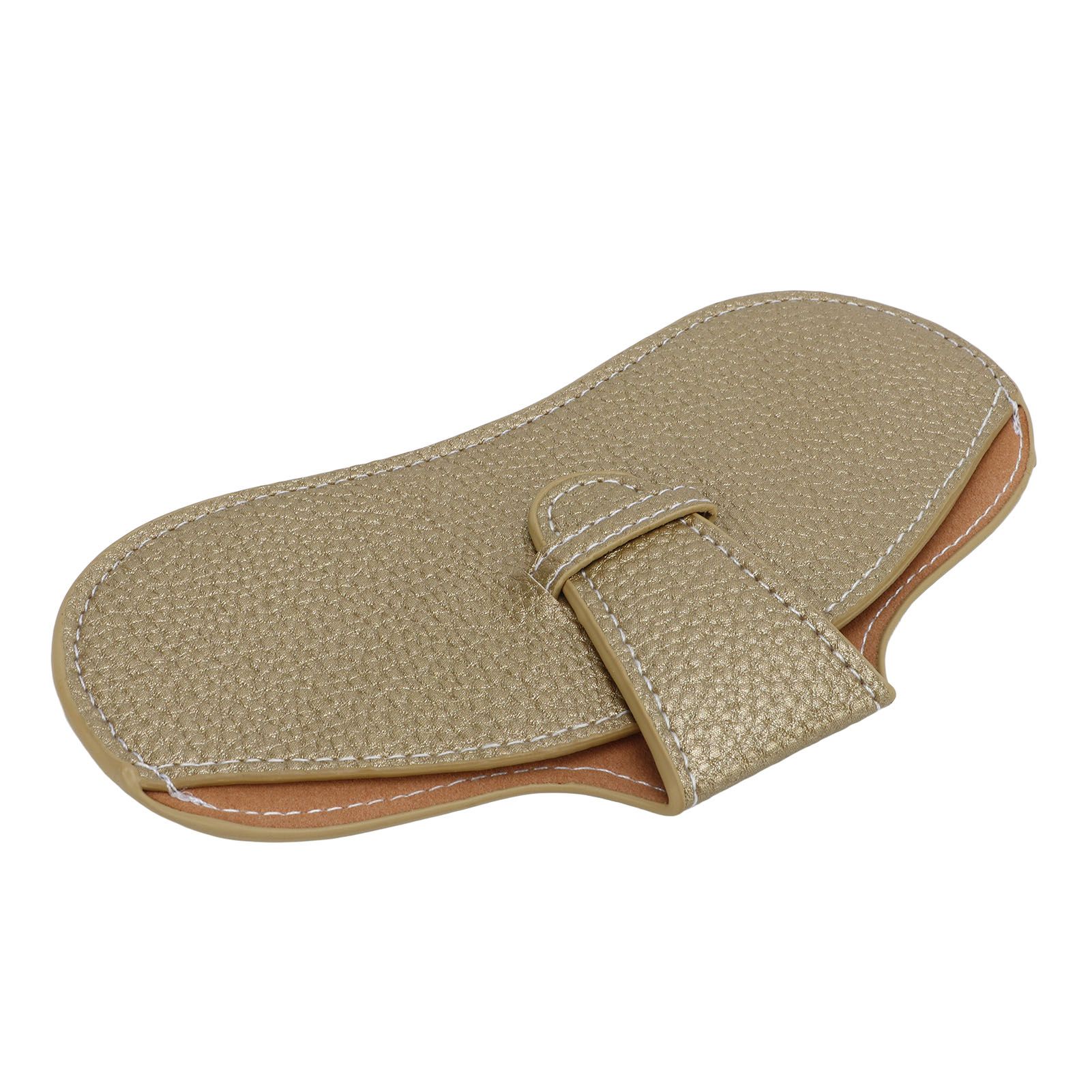 Leather Sunglasses Case Portable PU Leather Eyeglass Case Leather Wear Resistant Simple Eyeglass Case for Sunglasses Yellow - Image 2