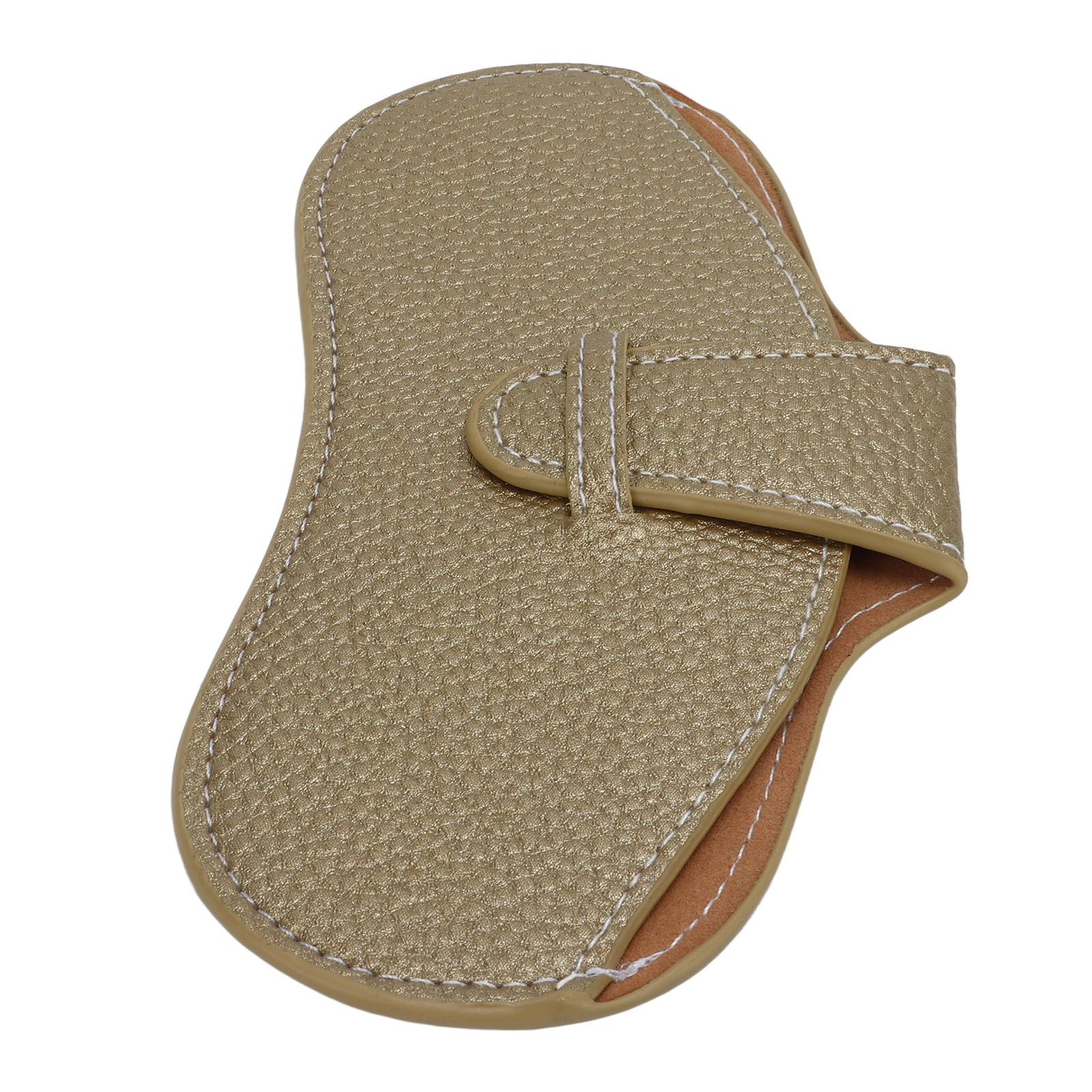 Leather Sunglasses Case Portable PU Leather Eyeglass Case Leather Wear Resistant Simple Eyeglass Case for Sunglasses Yellow - Image 3