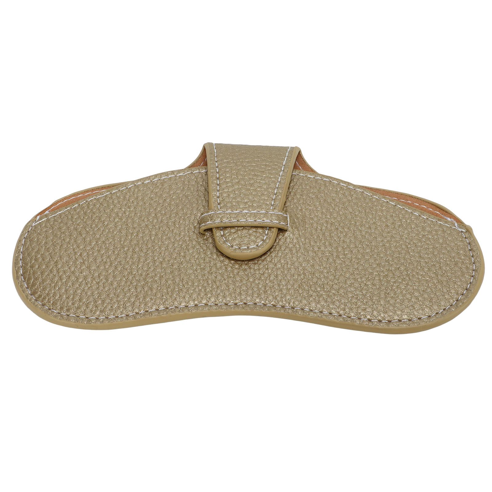 Leather Sunglasses Case Portable PU Leather Eyeglass Case Leather Wear Resistant Simple Eyeglass Case for Sunglasses Yellow - Image 6