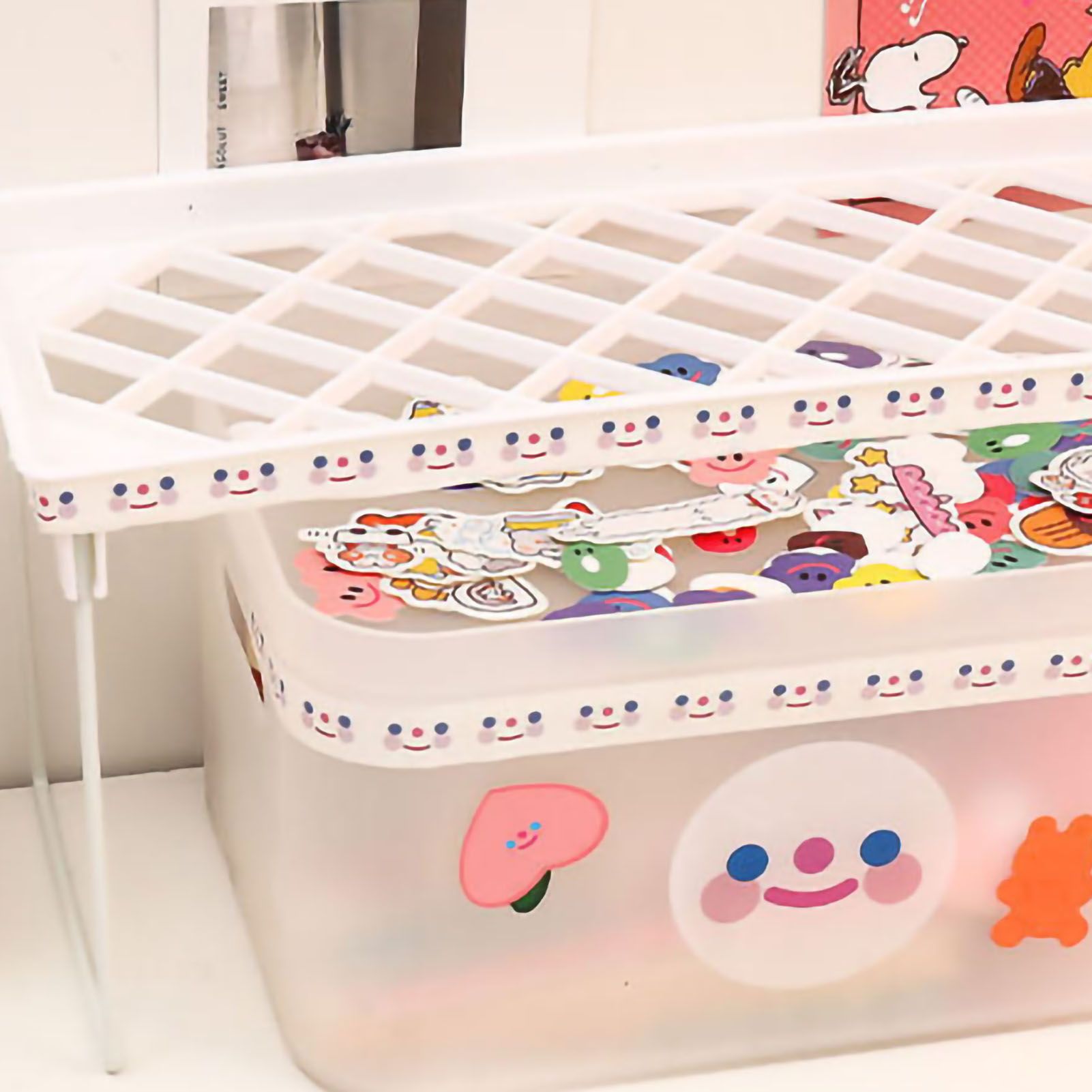 Desktop Foldable Shelf Space Saving Home Desk Storage Layered Rack for Dormitory Office School Small 34x14x16cm / 13.4x5.5x6.3in - Image 5