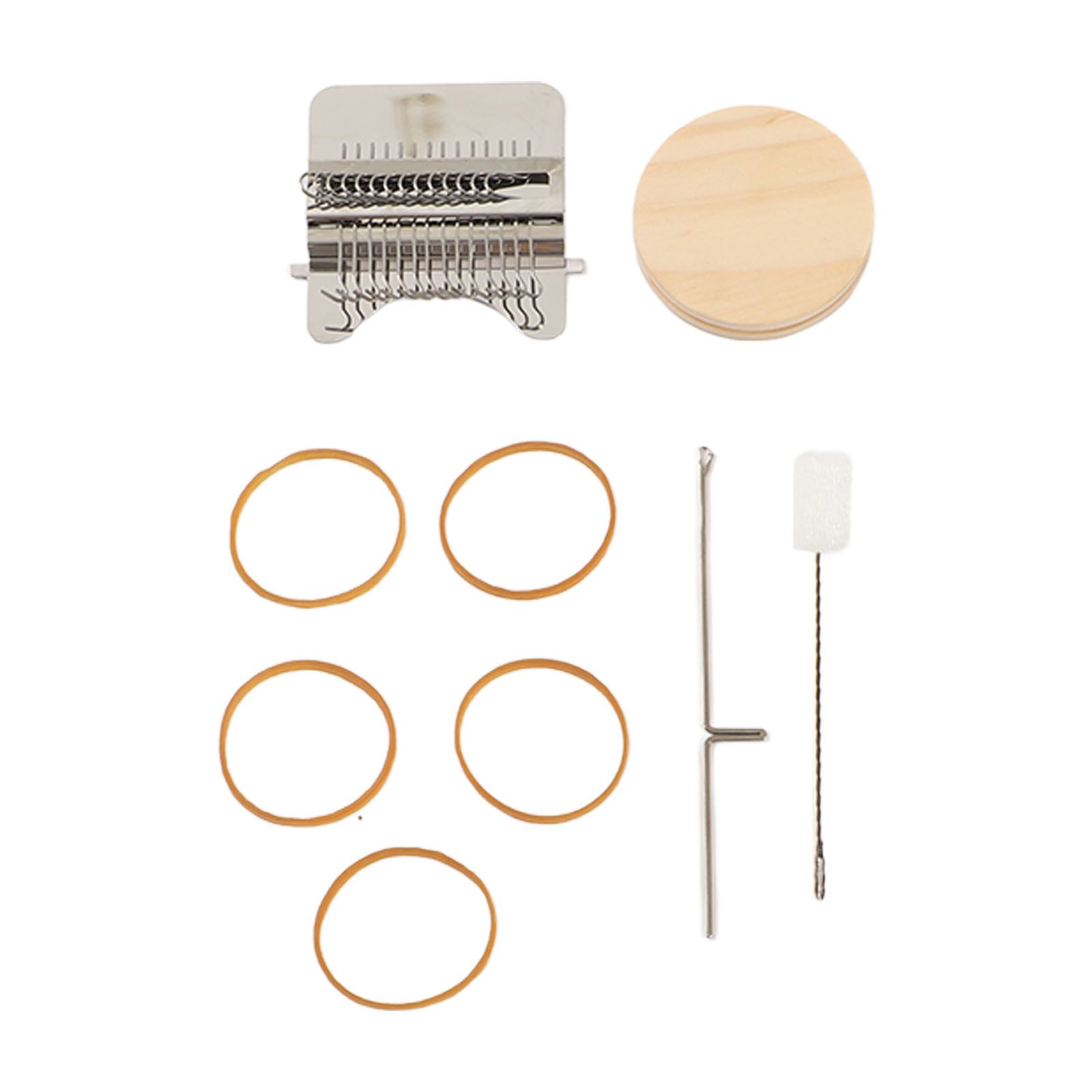 Small Weaving Loom Stainless Steel Pine Household Stitching Mending Tool for Clothes Socks - Image 1