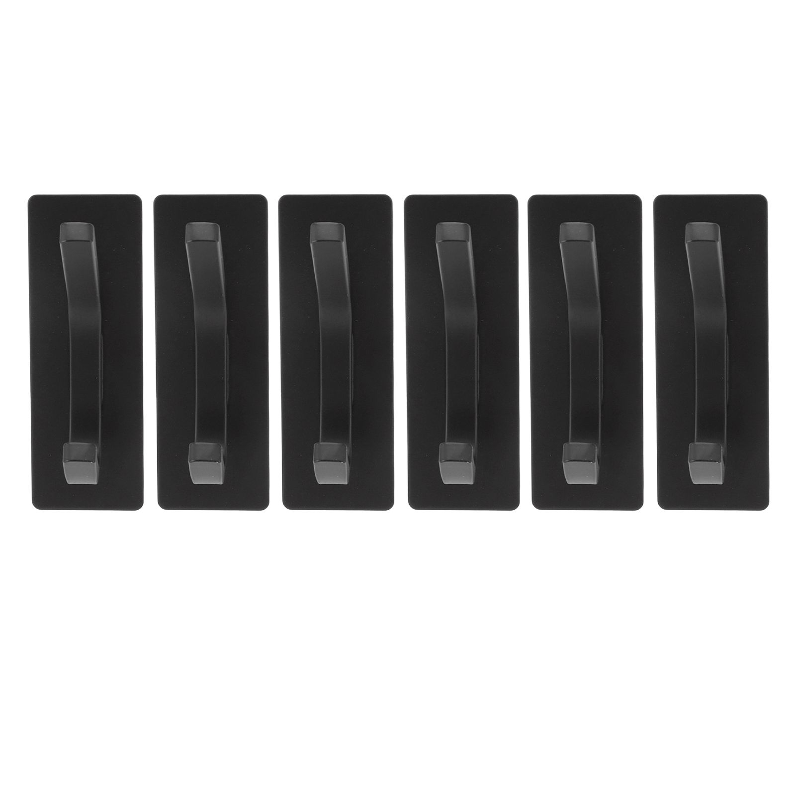 6Pcs Adhesive Hook Stainless Steel Dual Prong Wall Mounted Black for Towel Clothes - Image 2