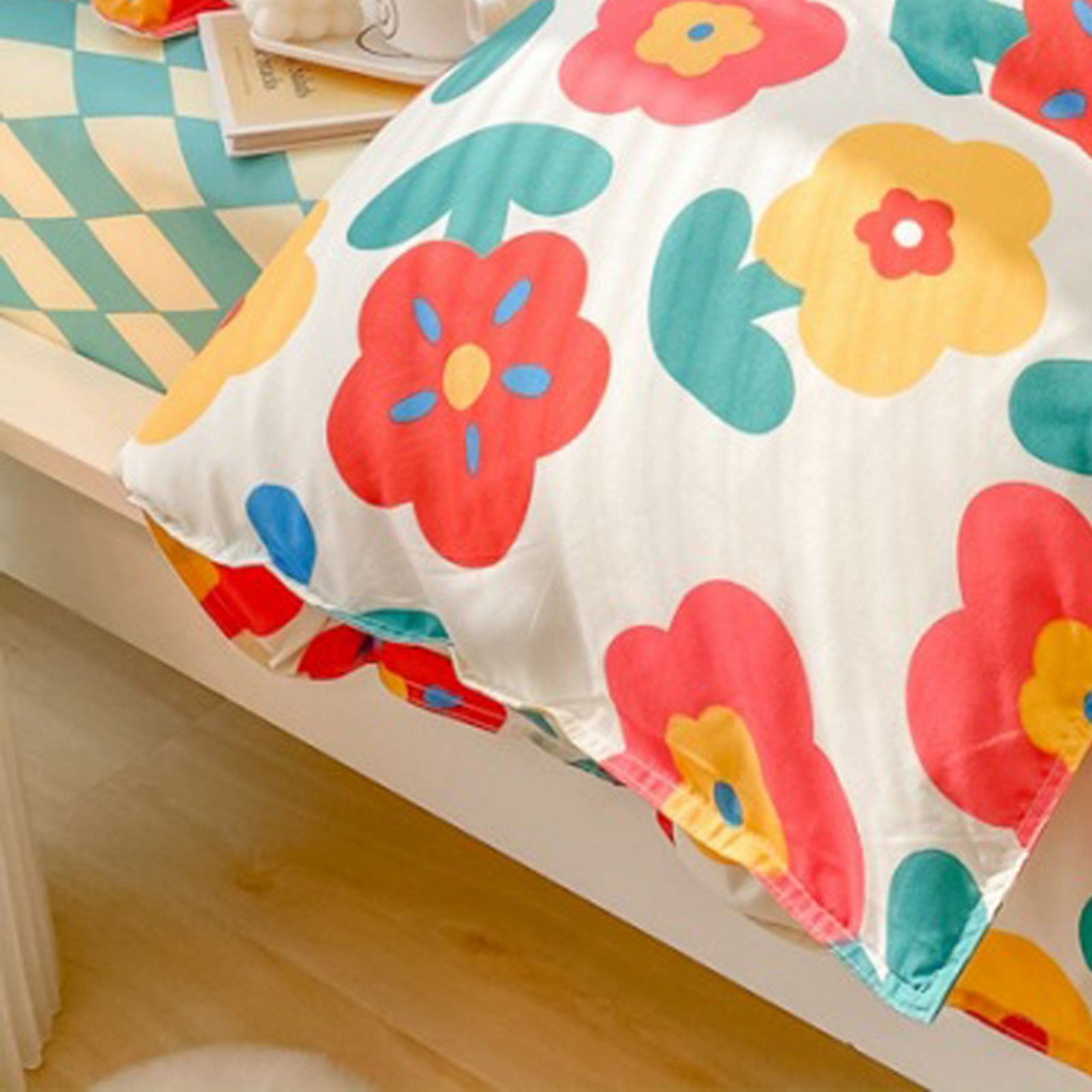 Home Bed Set 4pcs Thickened Brushed Simple Style Breathable Skin Friendly Cotton Bedding Comforter Sets - Image 5