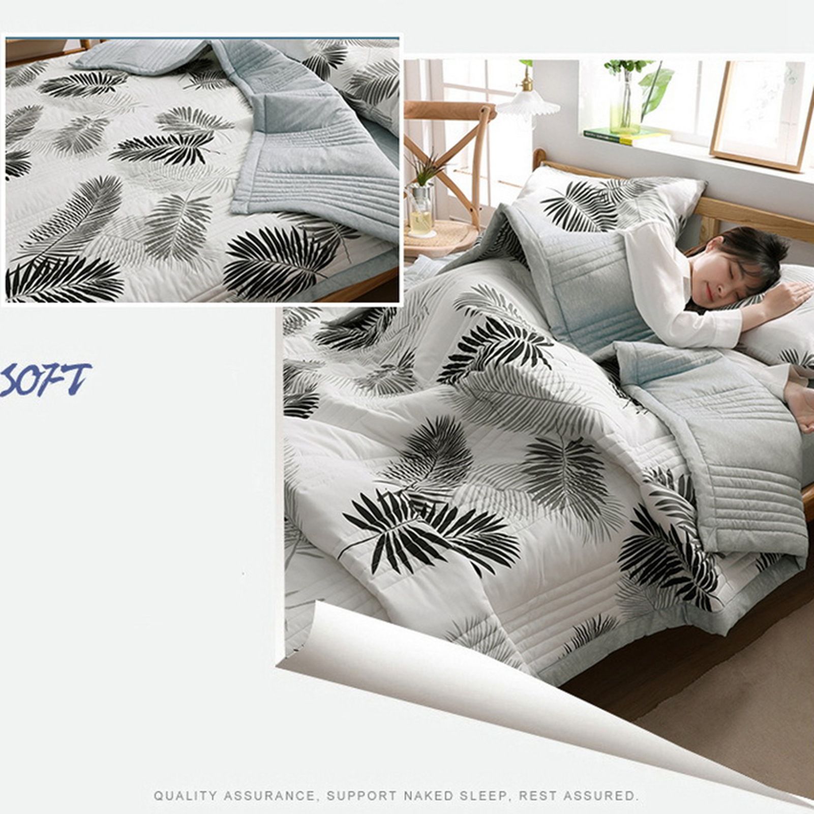 Air Conditioner Quilt Washable Cotton Lightweight Quilt Summer Comforter for Children Adult Type 1 150x200cm - Image 6