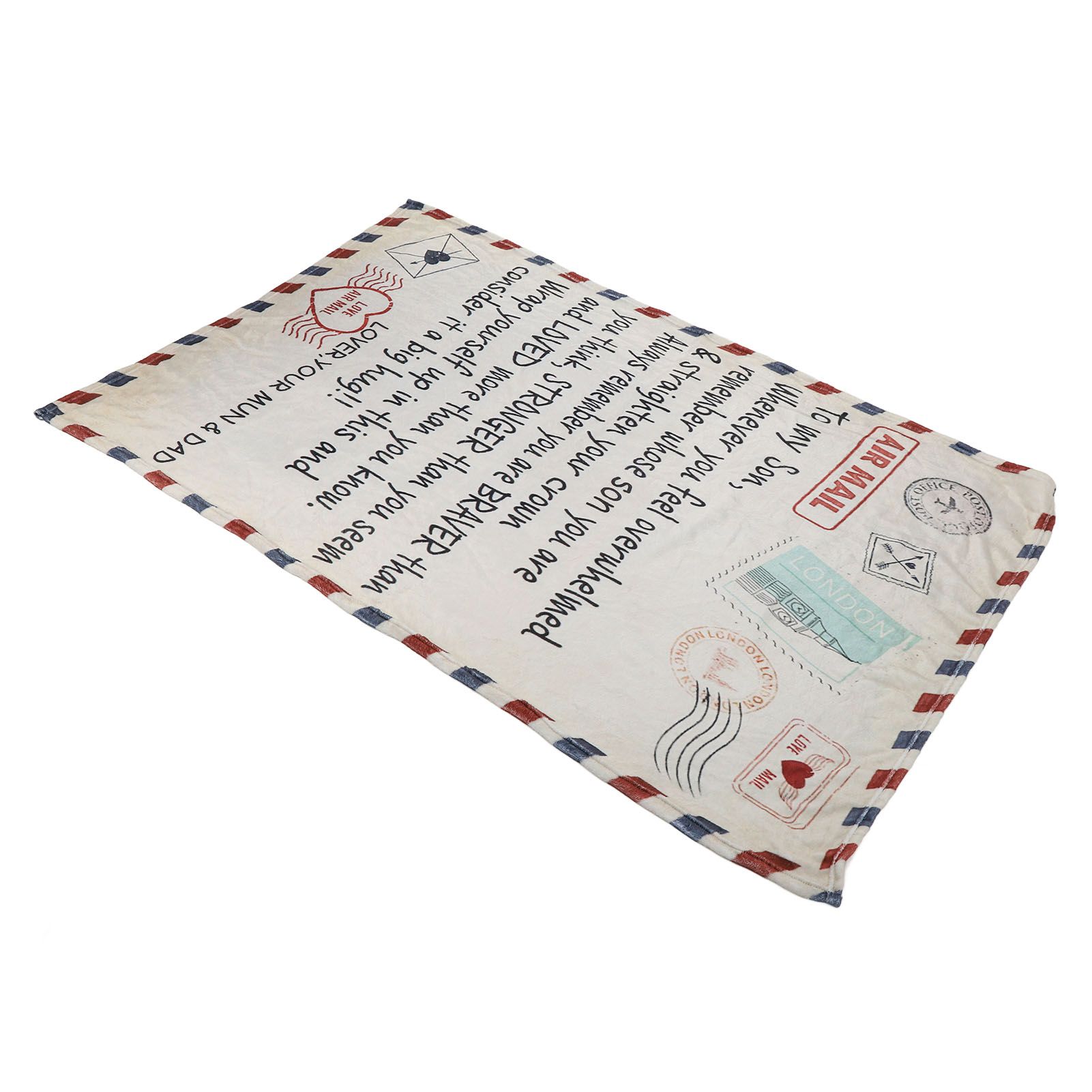 to My Son Blanket Double Sided Soft Skin Friendly Keep Warm Letter Blanket Expressing Love Air Conditioning Blanket C20220119 1 150x220cm - Image 6