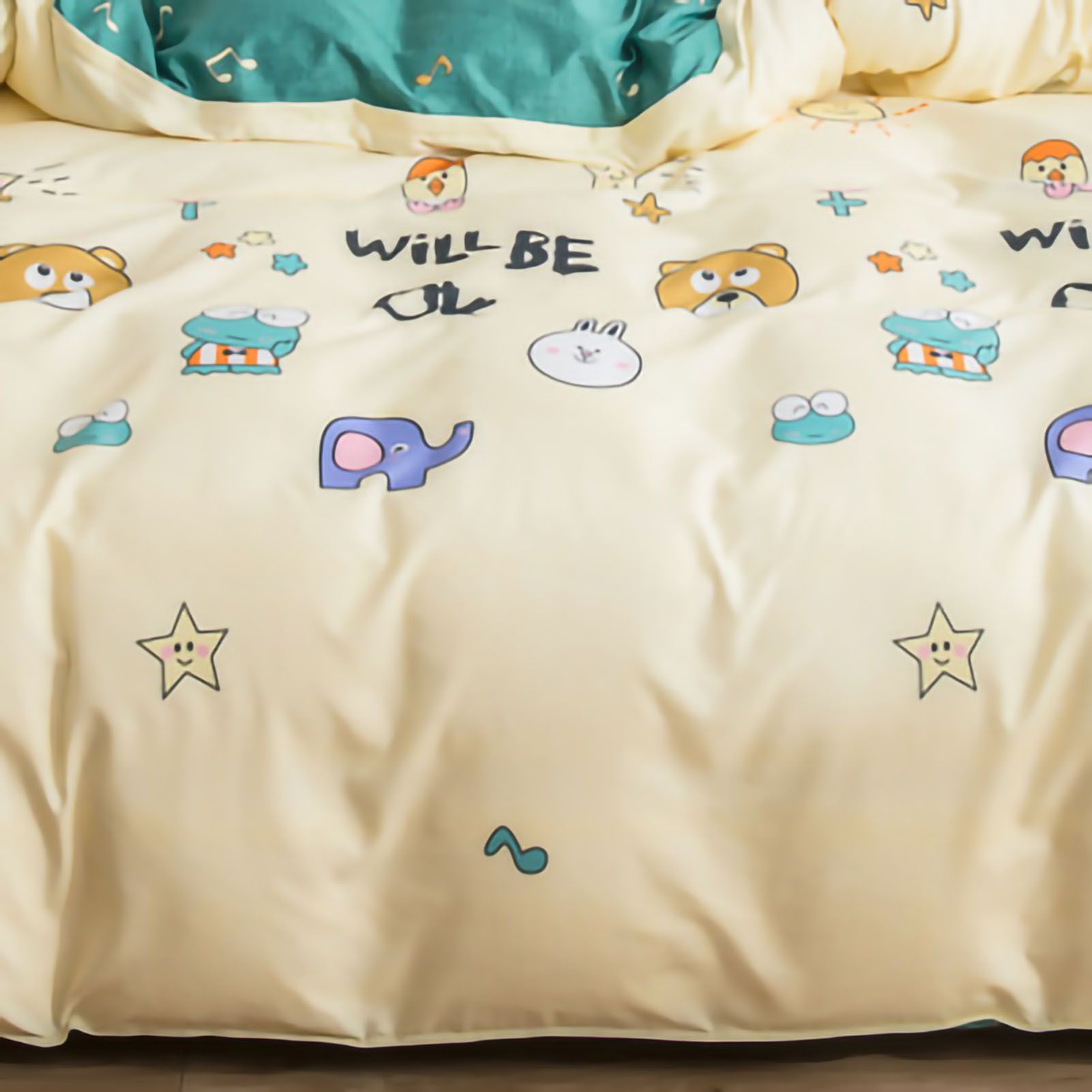 Skin Friendly Quilt Cover Thickened Polyester Soft Brushed Duvet Cover Quilt Bedding for Dormitory Bedroom Animal 180x220cm - Image 2