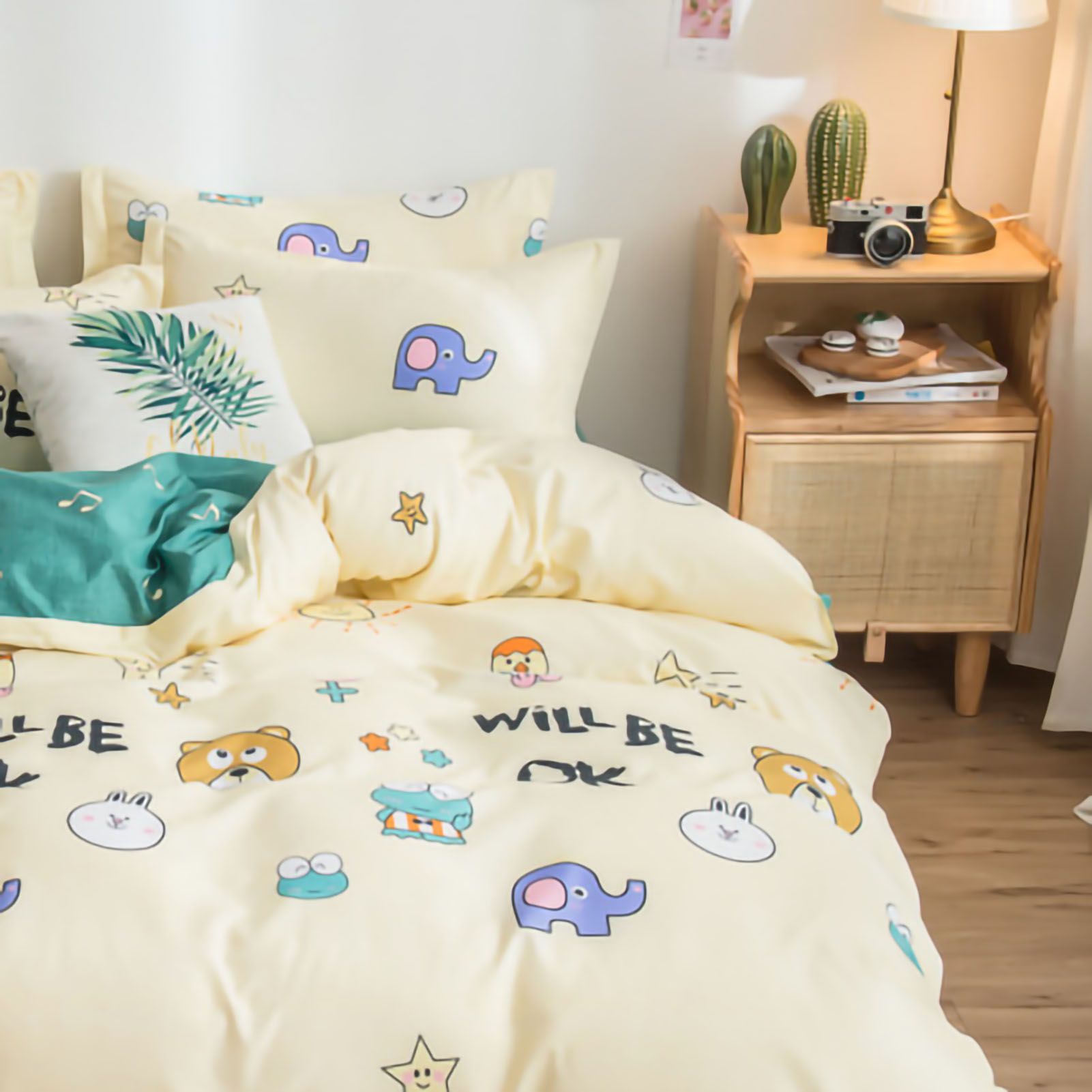 Skin Friendly Quilt Cover Thickened Polyester Soft Brushed Duvet Cover Quilt Bedding for Dormitory Bedroom Animal 180x220cm - Image 4