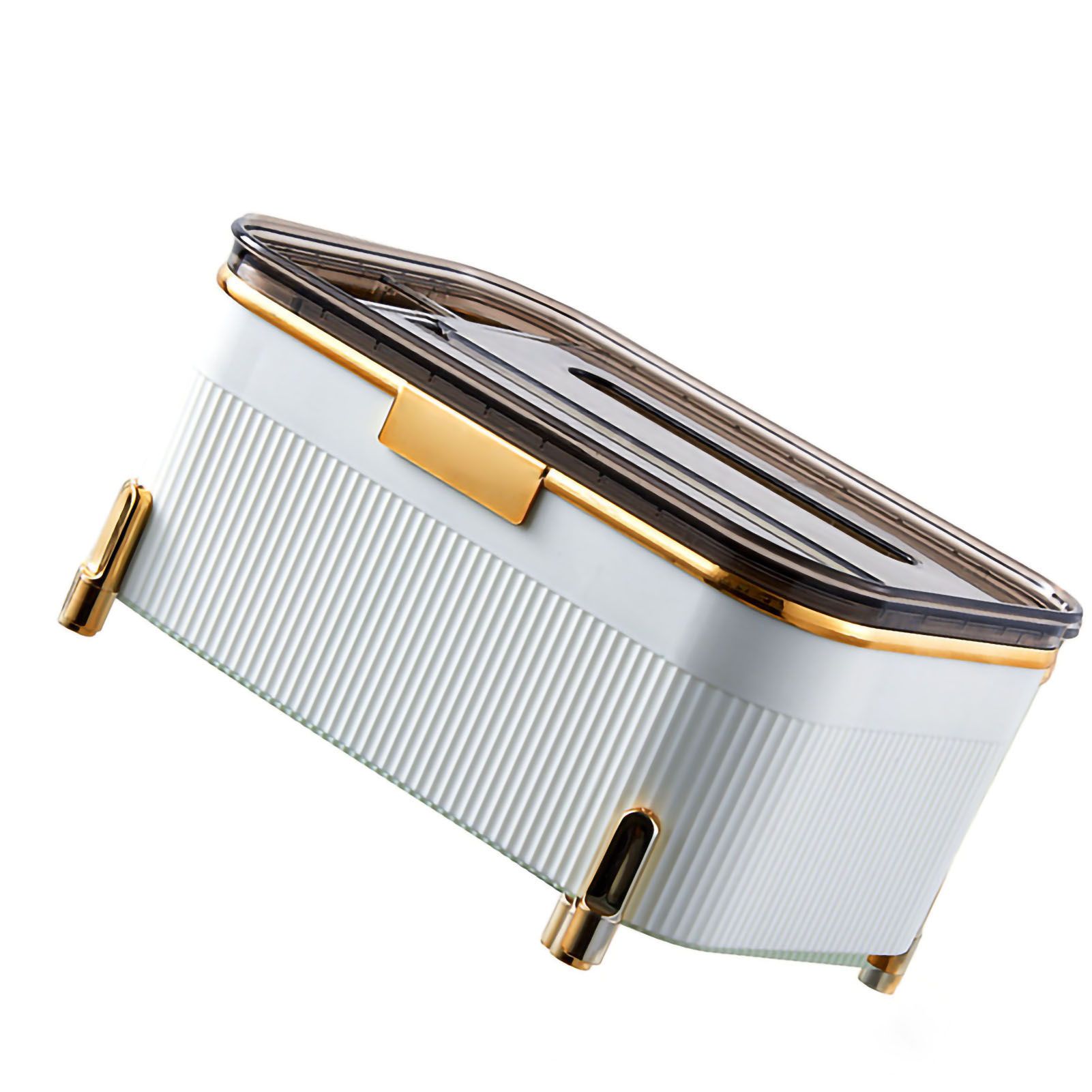 Multifunctional Tissue Box Household Desktop Storage Box Tissue Holder Box for Living Room Office White - Image 3